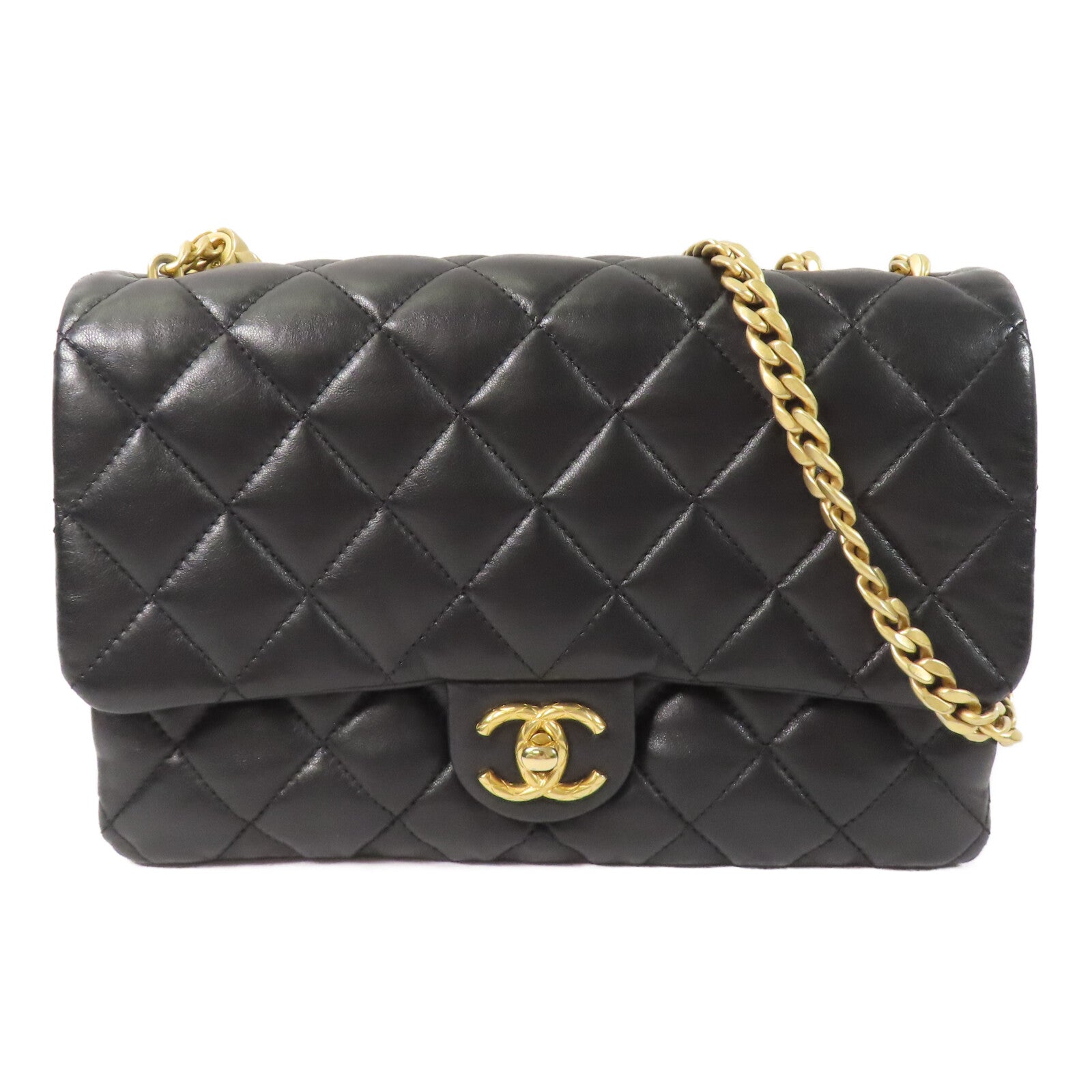 CHANEL 羊皮皮革Chain Shoulder鏈帶肩背袋