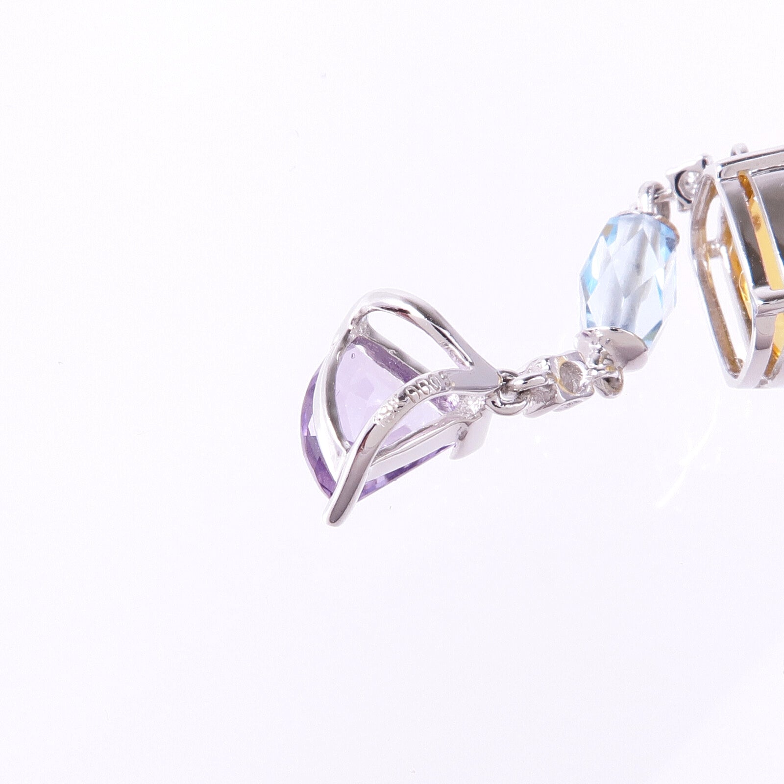 JEWELRY 18K白金Diamond Multi Stone Pendant Top鑽石/多顆寶石吊墜