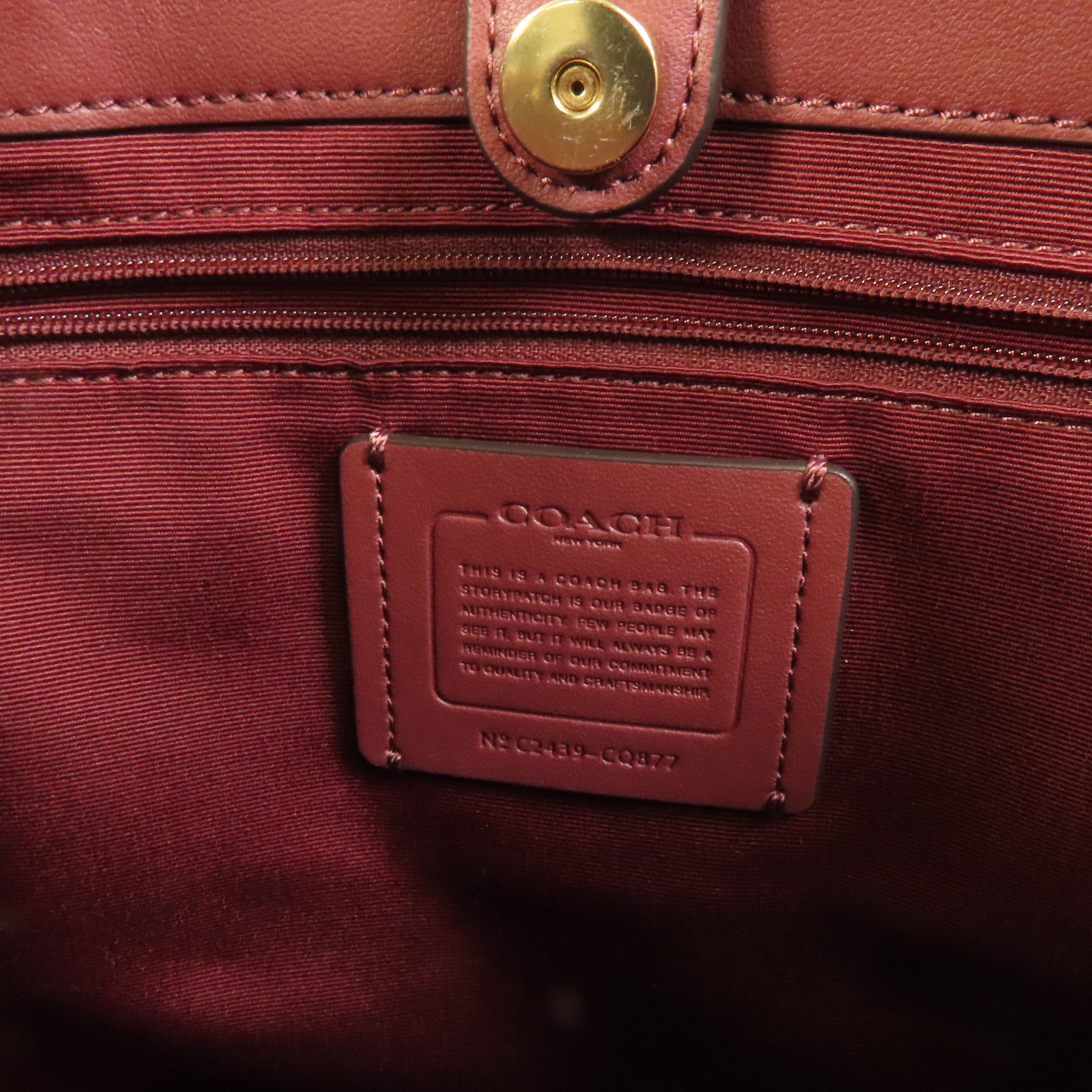 COACH 帆布2 Way Shoulder金扣手挽肩背兩用袋