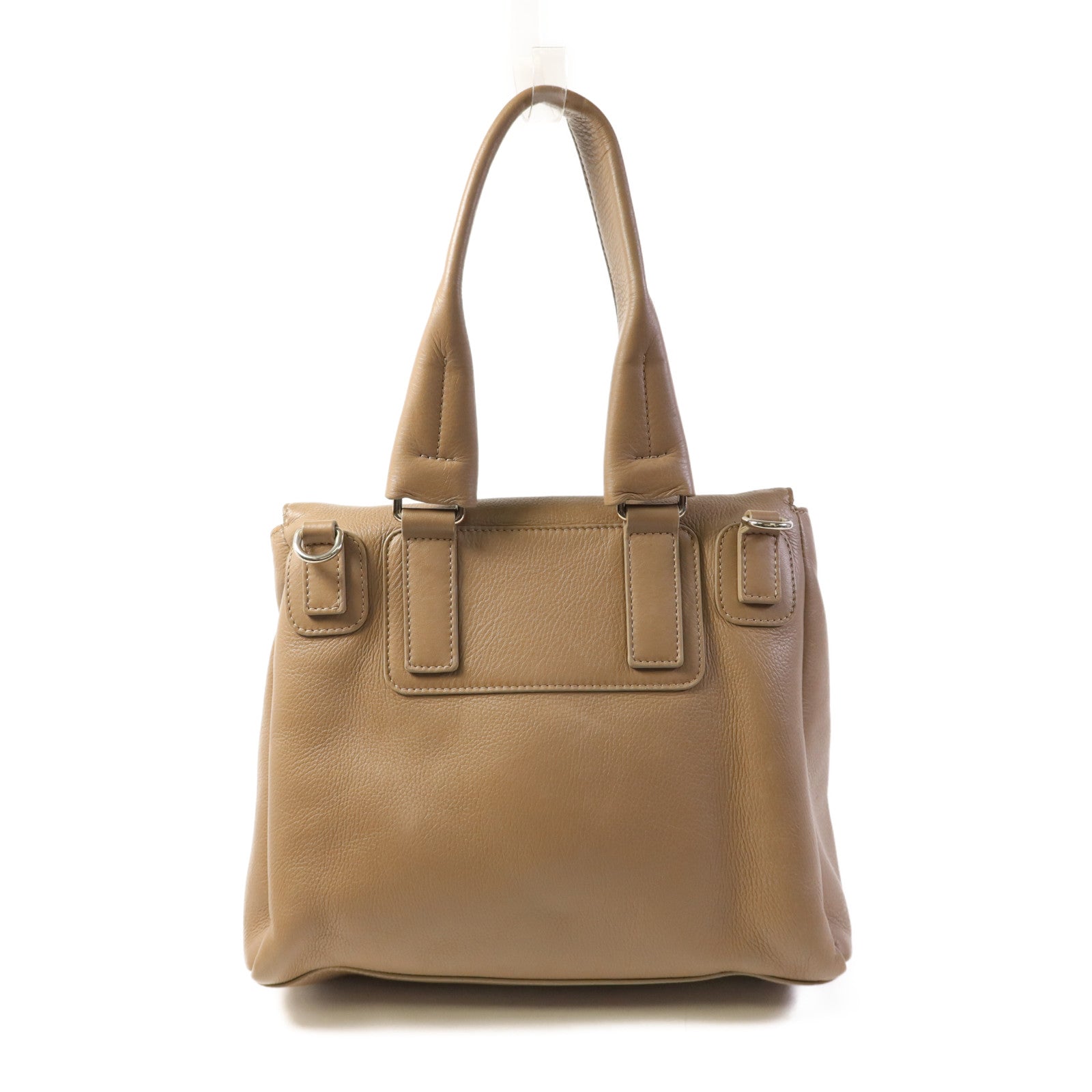 GIVENCHY 牛皮皮革2 Way Shoulder Bag銀扣手挽肩背兩用袋