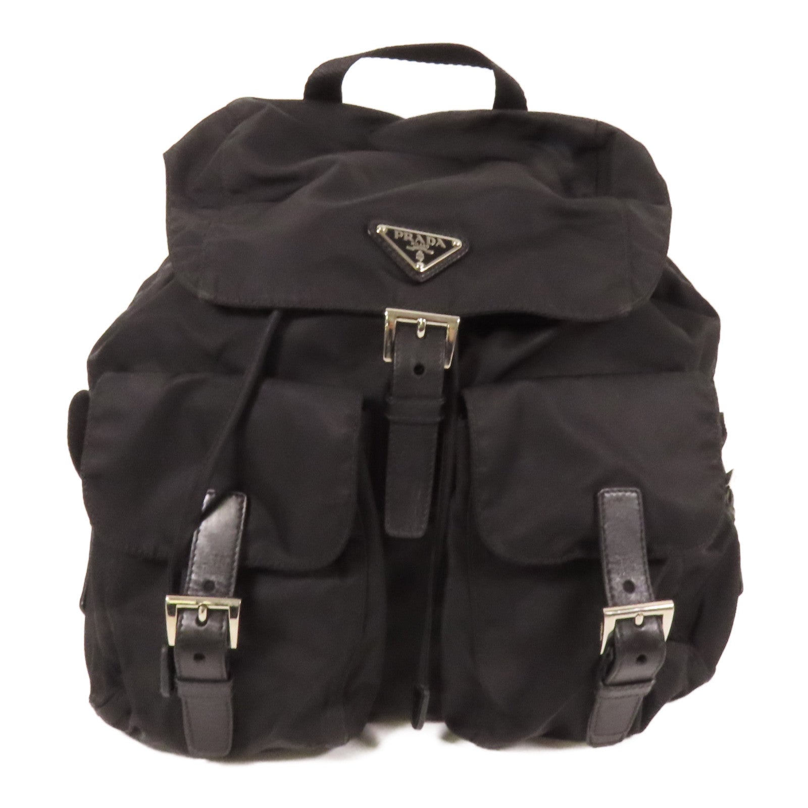 PRADA 尼龍Backpack銀扣背包