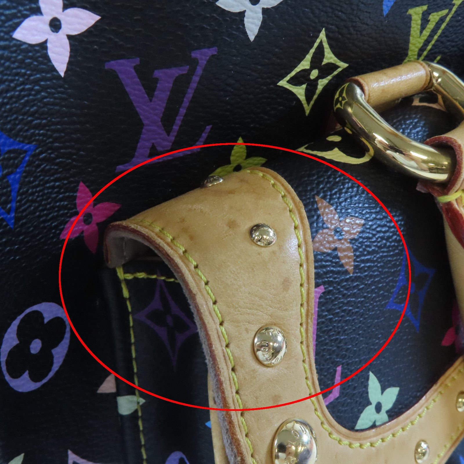 LOUIS VUITTON 【清倉大減價】Monogram Multicolore Rita金扣手挽袋黑色/彩色