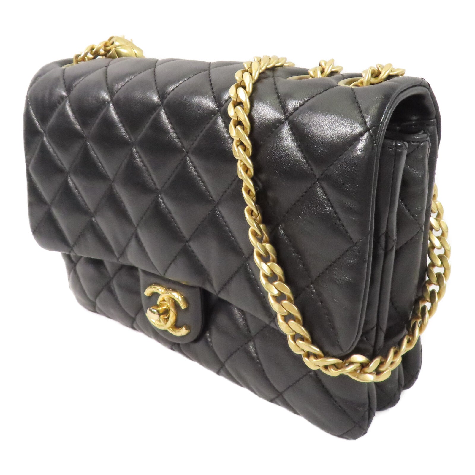 CHANEL 羊皮皮革Chain Shoulder鏈帶肩背袋
