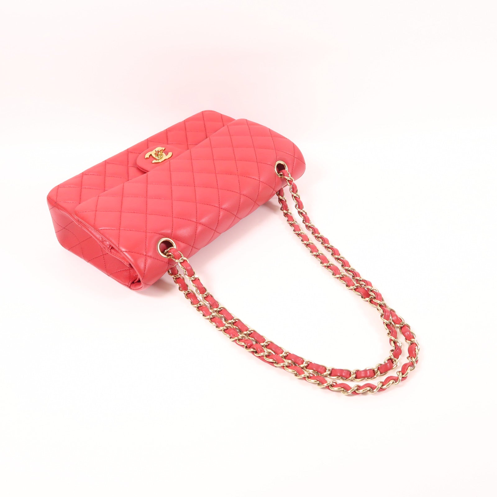 CHANEL 羊皮皮革Classic 25金扣鏈帶肩背袋