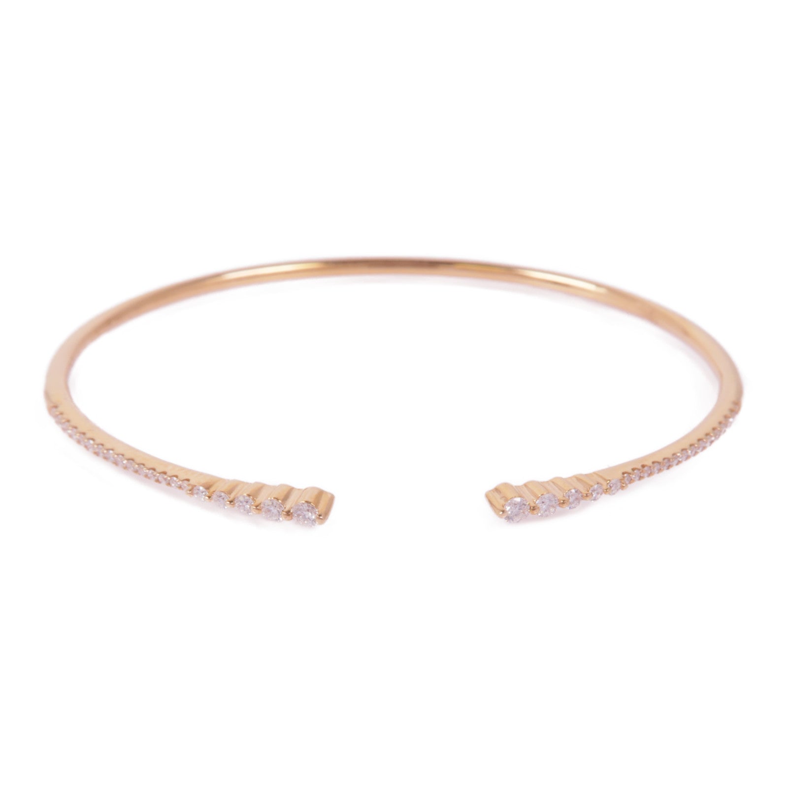 JEWELRY Diamond Bangle 18K Pink Gold
