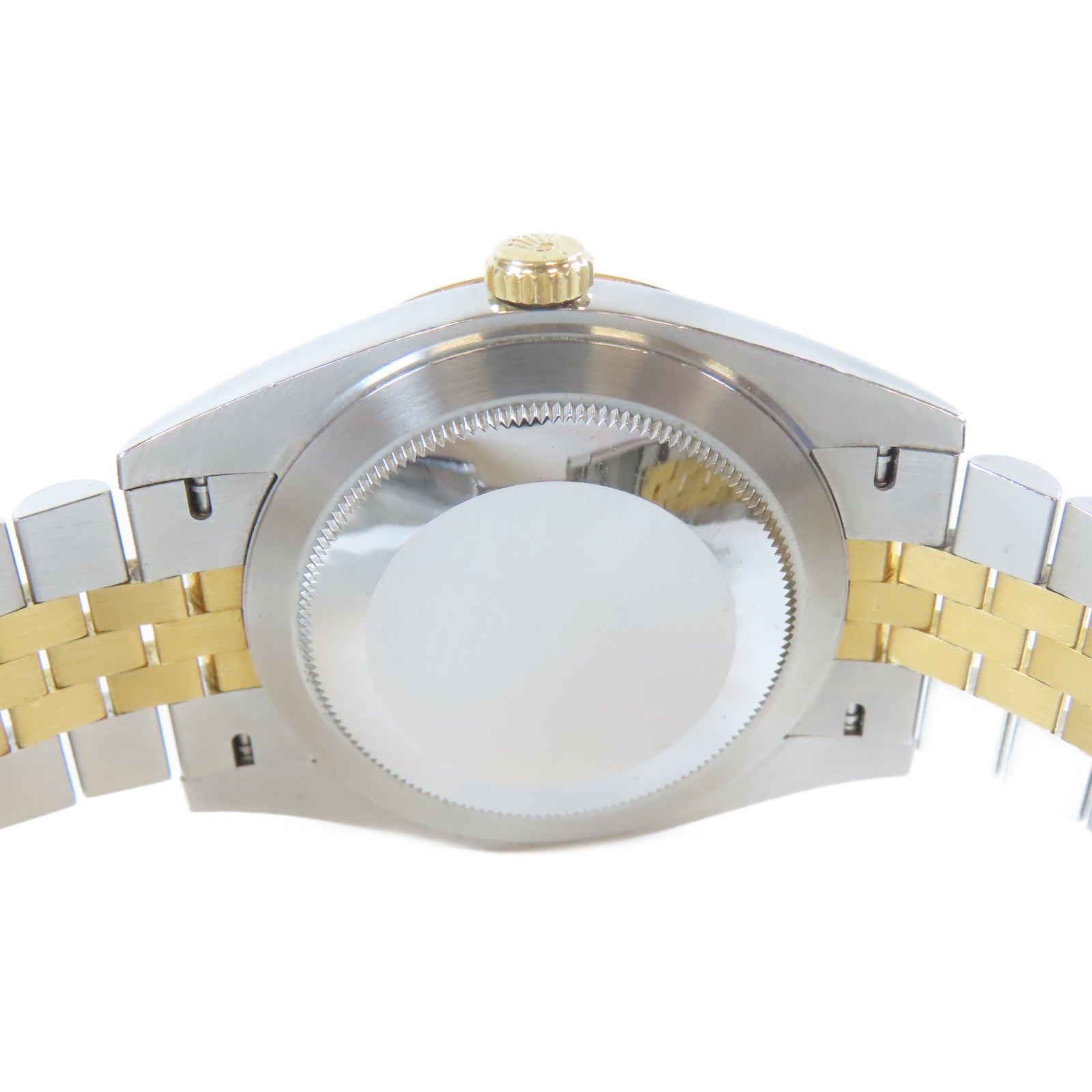 ROLEX Datejust18K黃金/不鏽鋼手錶自動機芯銀色#18cm