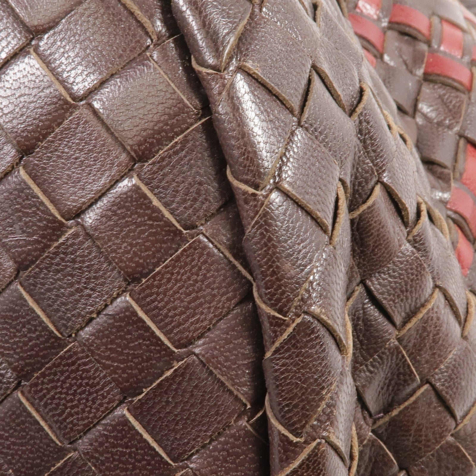 BOTTEGA VENETA 【激減優惠】織紋皮革Shoulder Tote肩背袋/手挽袋
