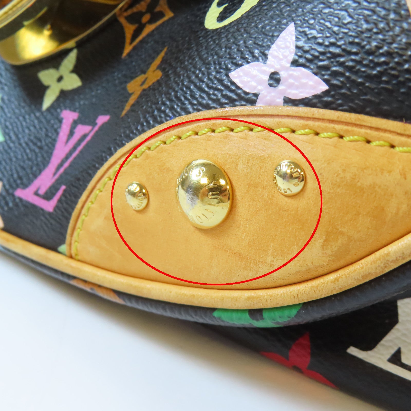 LOUIS VUITTON 【清倉大減價】Monogram Multicolore Rita金扣手挽袋黑色/彩色