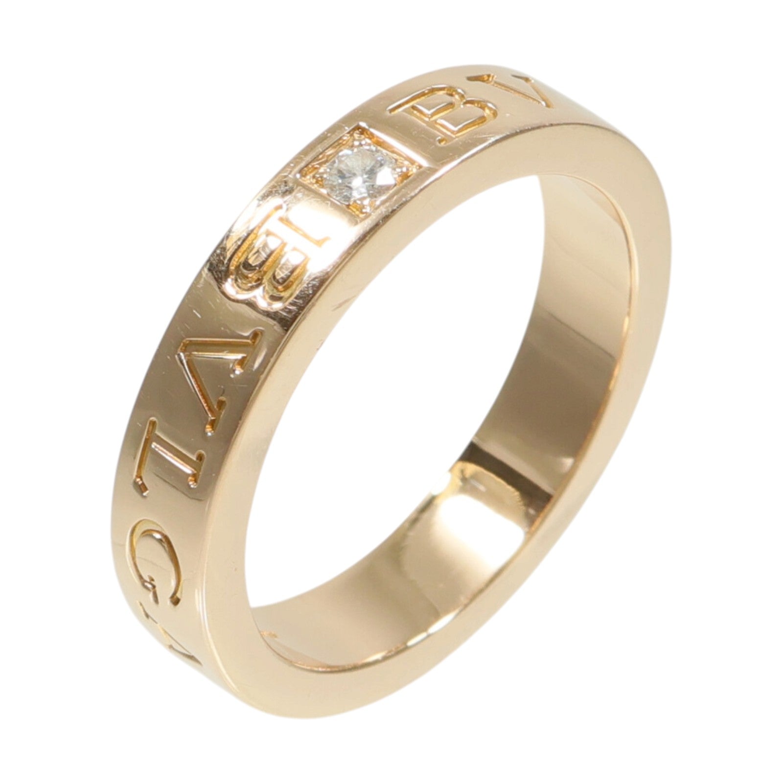 BVLGARI 18K玫瑰金B-Zero1鑽石戒指
