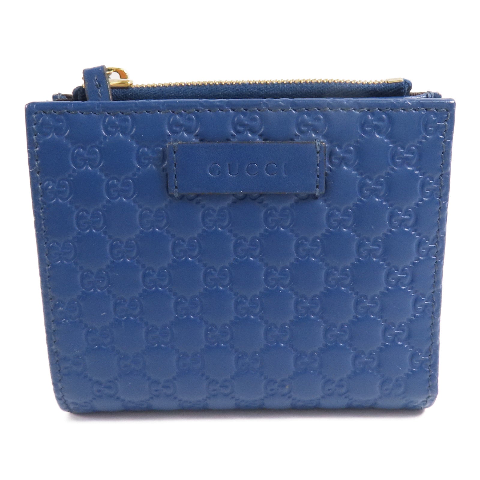 GUCCI 牛皮皮革Embossed Zipped Wallet金扣錢包