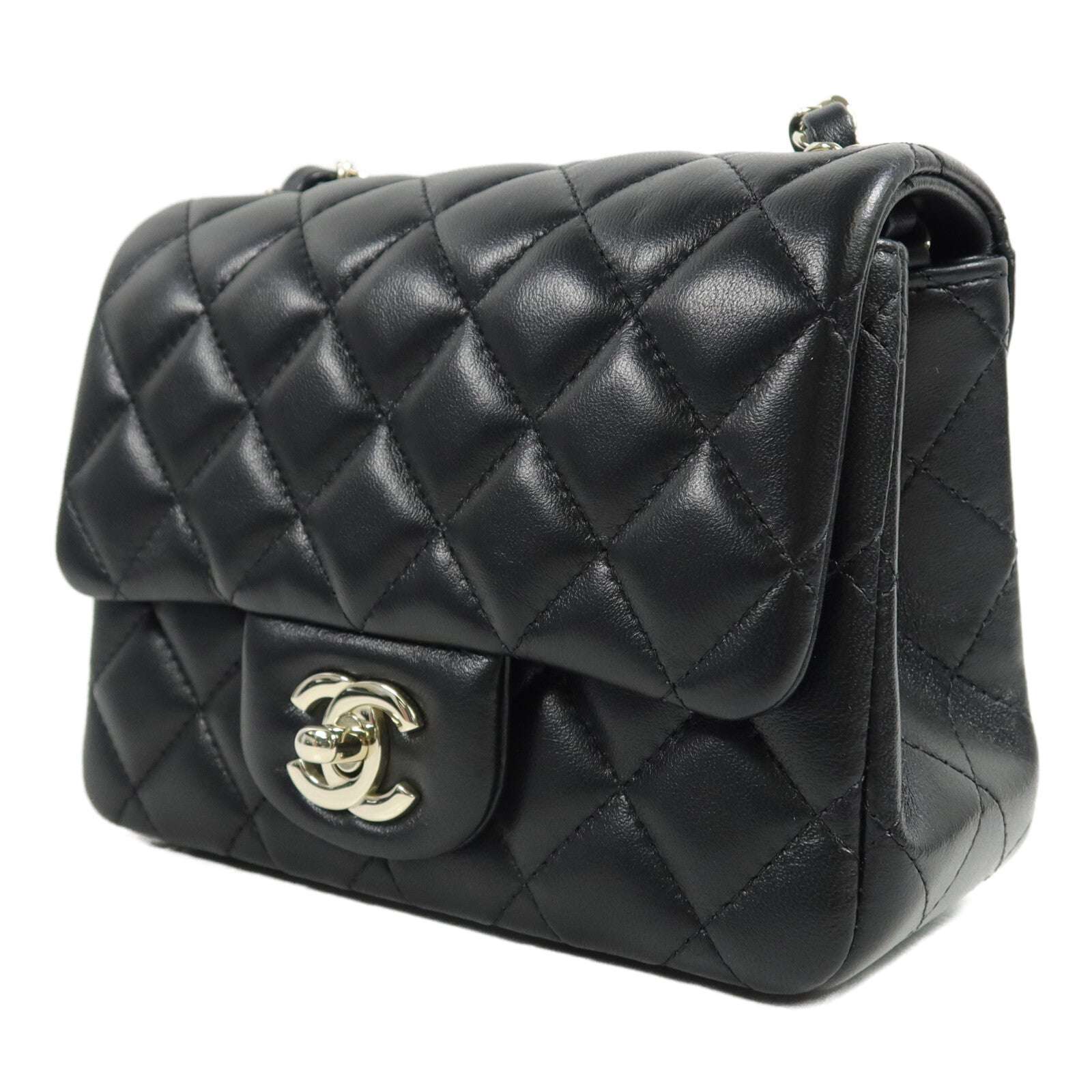 CHANEL 羊皮皮革Mini Classic 17鏈帶肩背袋