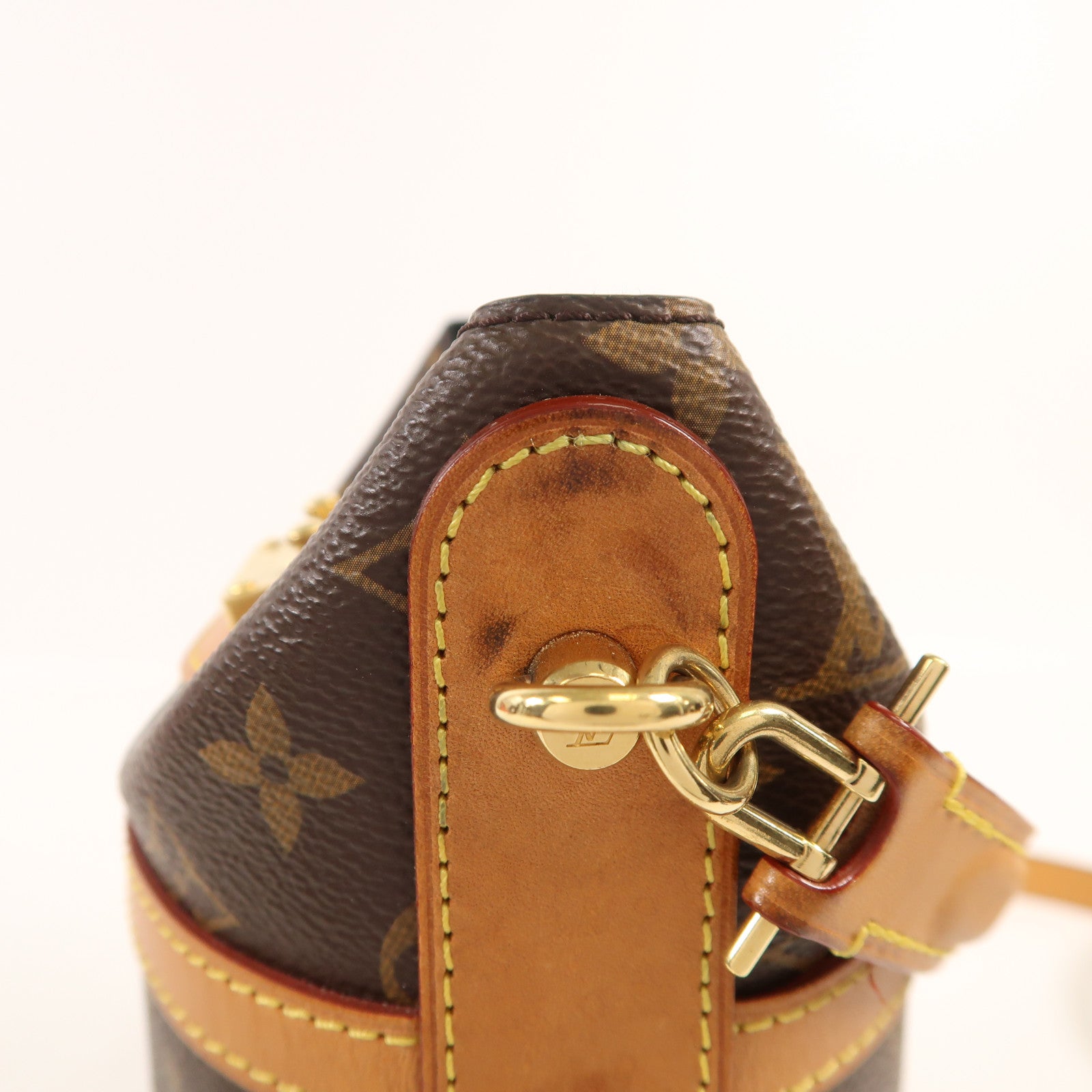 LOUIS VUITTON Monogram Duffle金扣手挽肩背兩用袋棕色