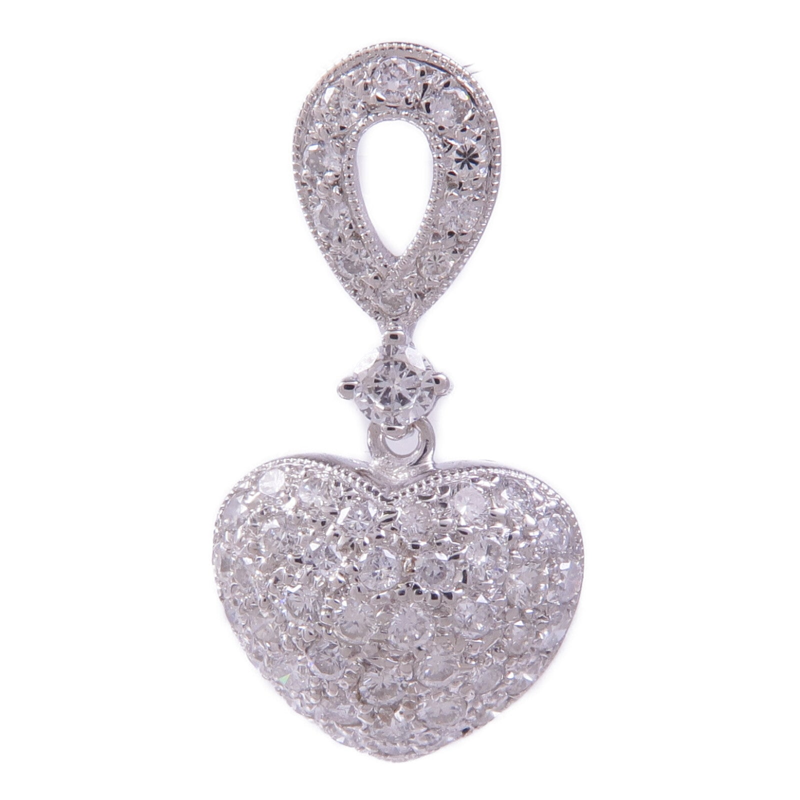 JEWELRY 18K白金Diamond Pendant Top鑽石吊墜