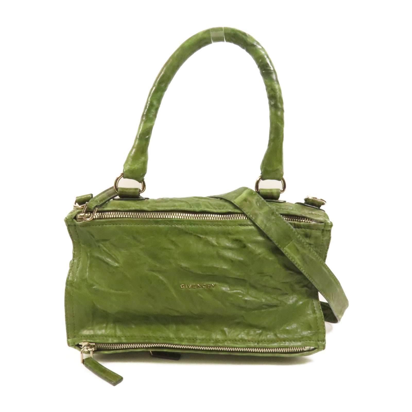 GIVENCHY 羊皮皮革Pandora Medium Shoulder Bag銀扣手挽肩背兩用袋