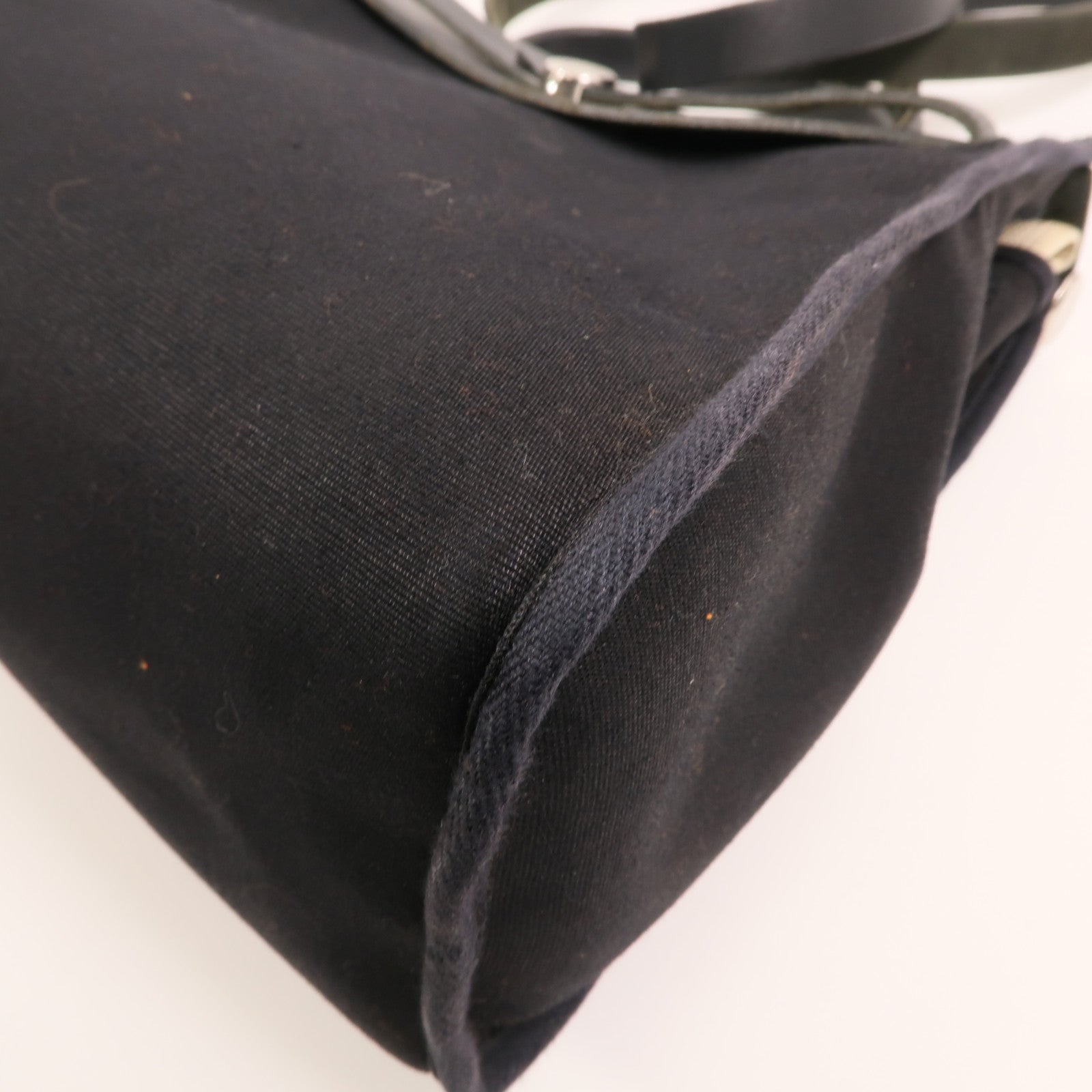 HERMES 帆布Herbag 31銀扣手挽肩背兩用袋Noir