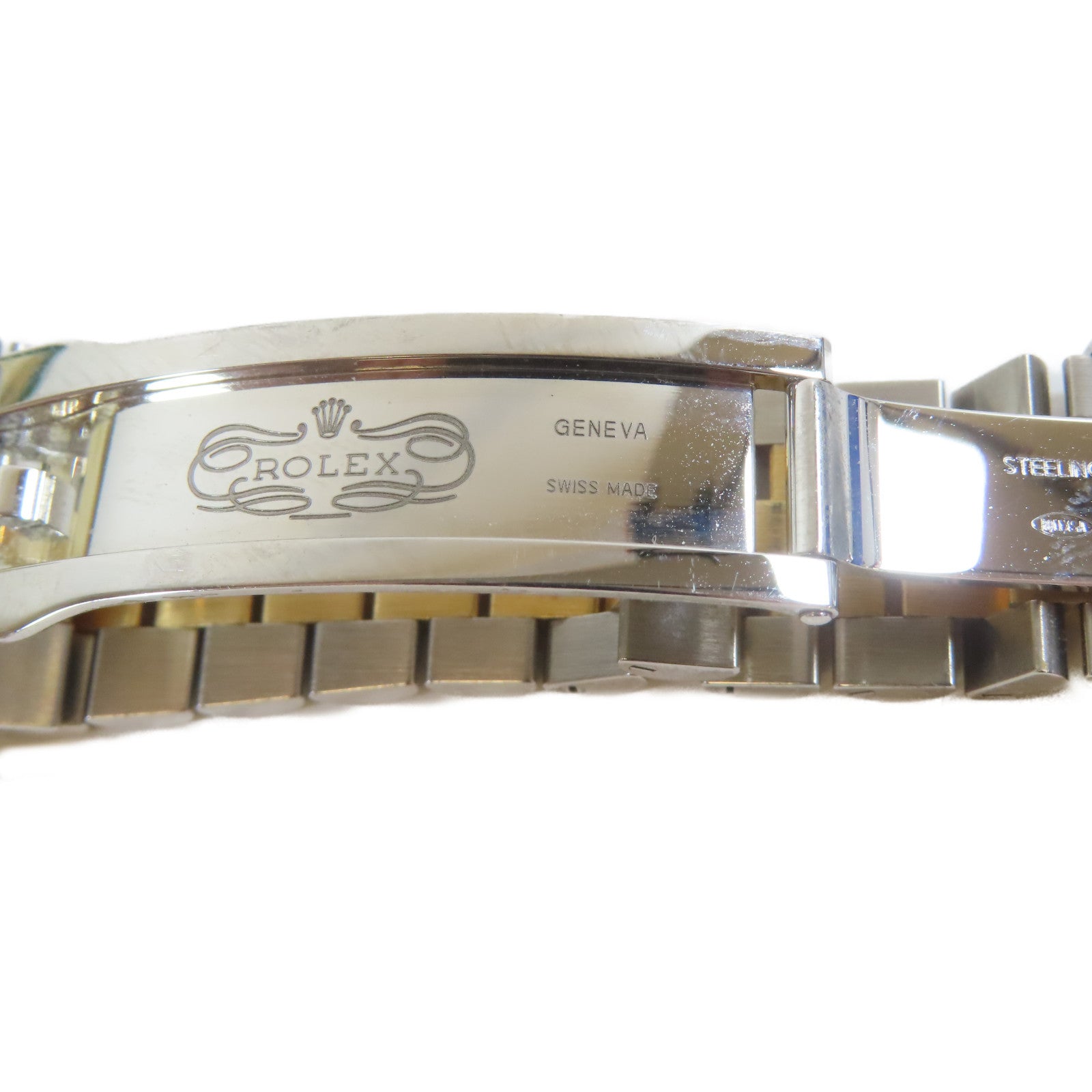 ROLEX Datejust18K黃金/不鏽鋼手錶自動機芯銀色#18cm