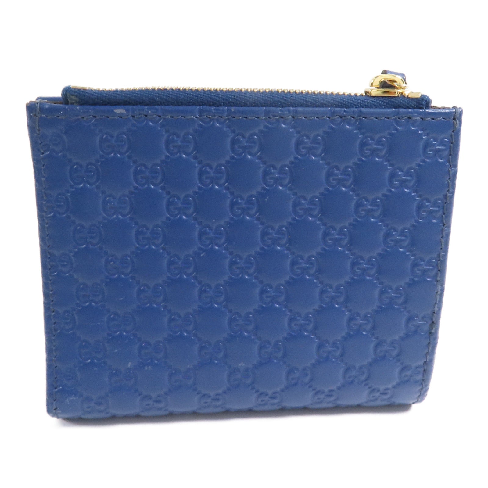 GUCCI 牛皮皮革Embossed Zipped Wallet金扣錢包