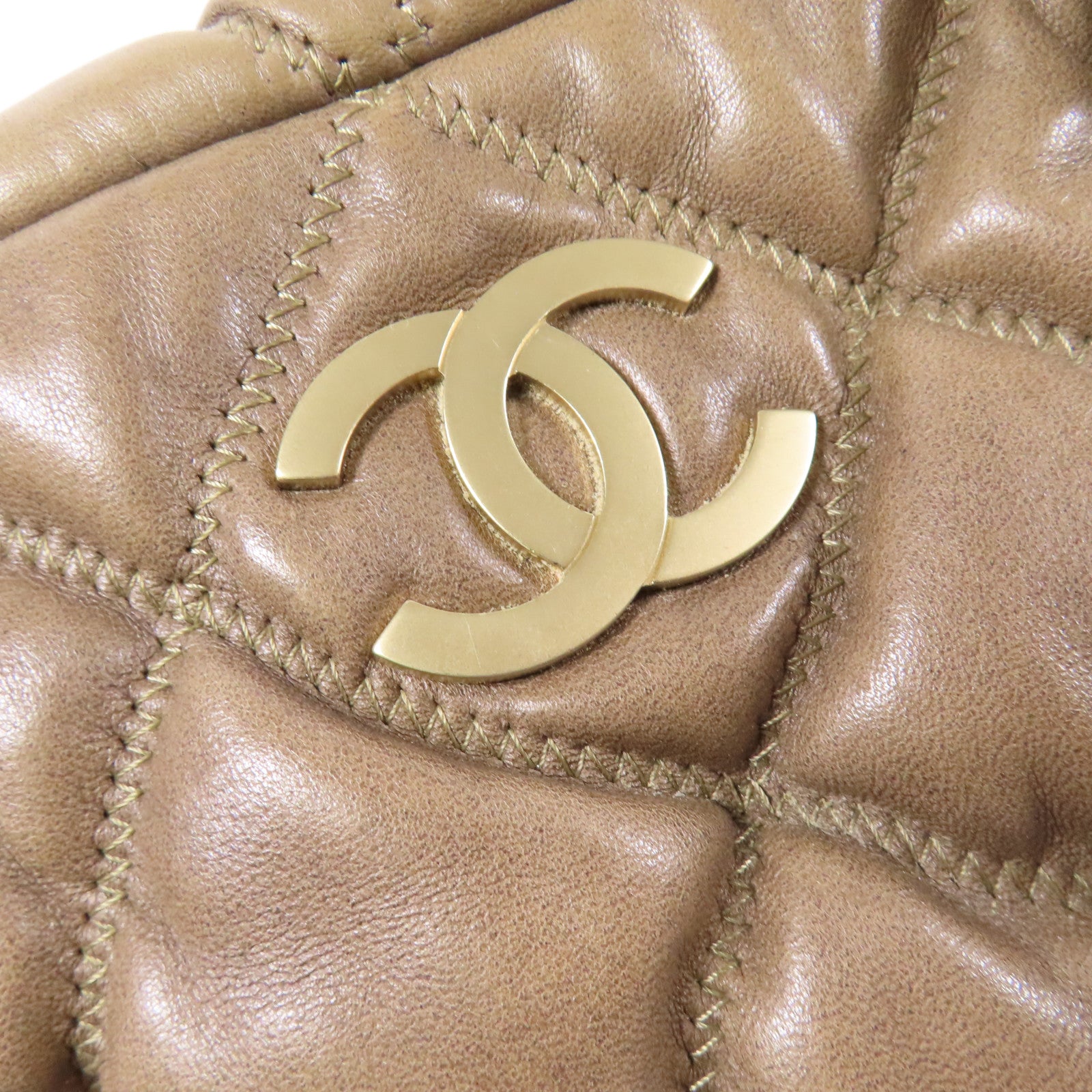 CHANEL 羊皮皮革Chain Shoulder金扣鏈帶肩背袋