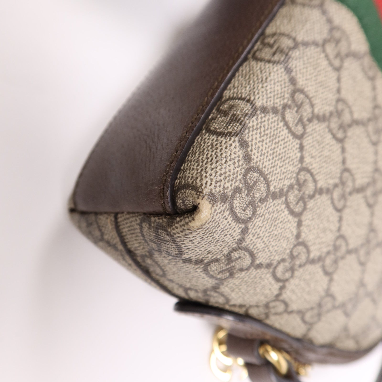 GUCCI 塗層帆布GG Ophidia金扣肩背袋