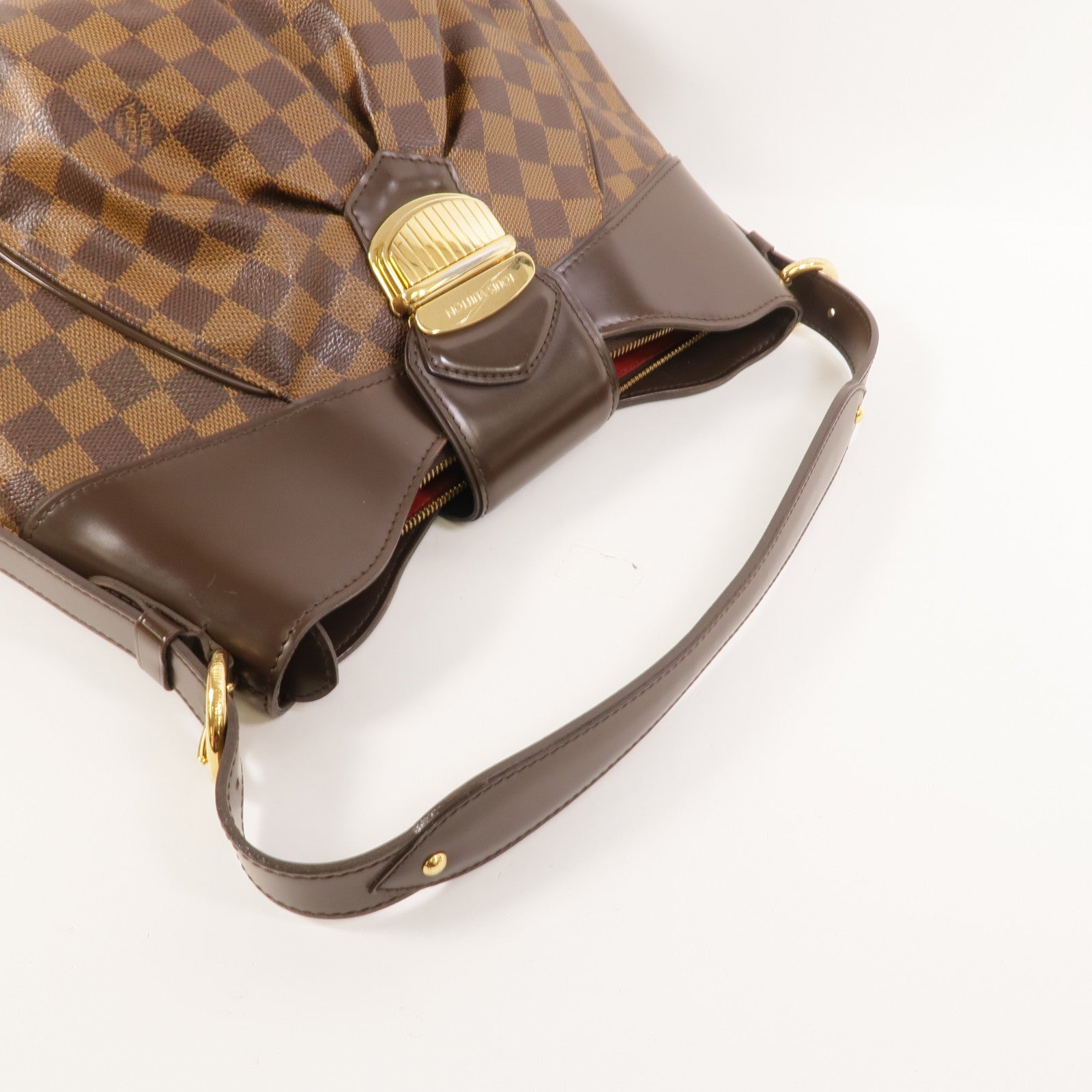 LOUIS VUITTON Damier Sistina MM金扣肩背袋