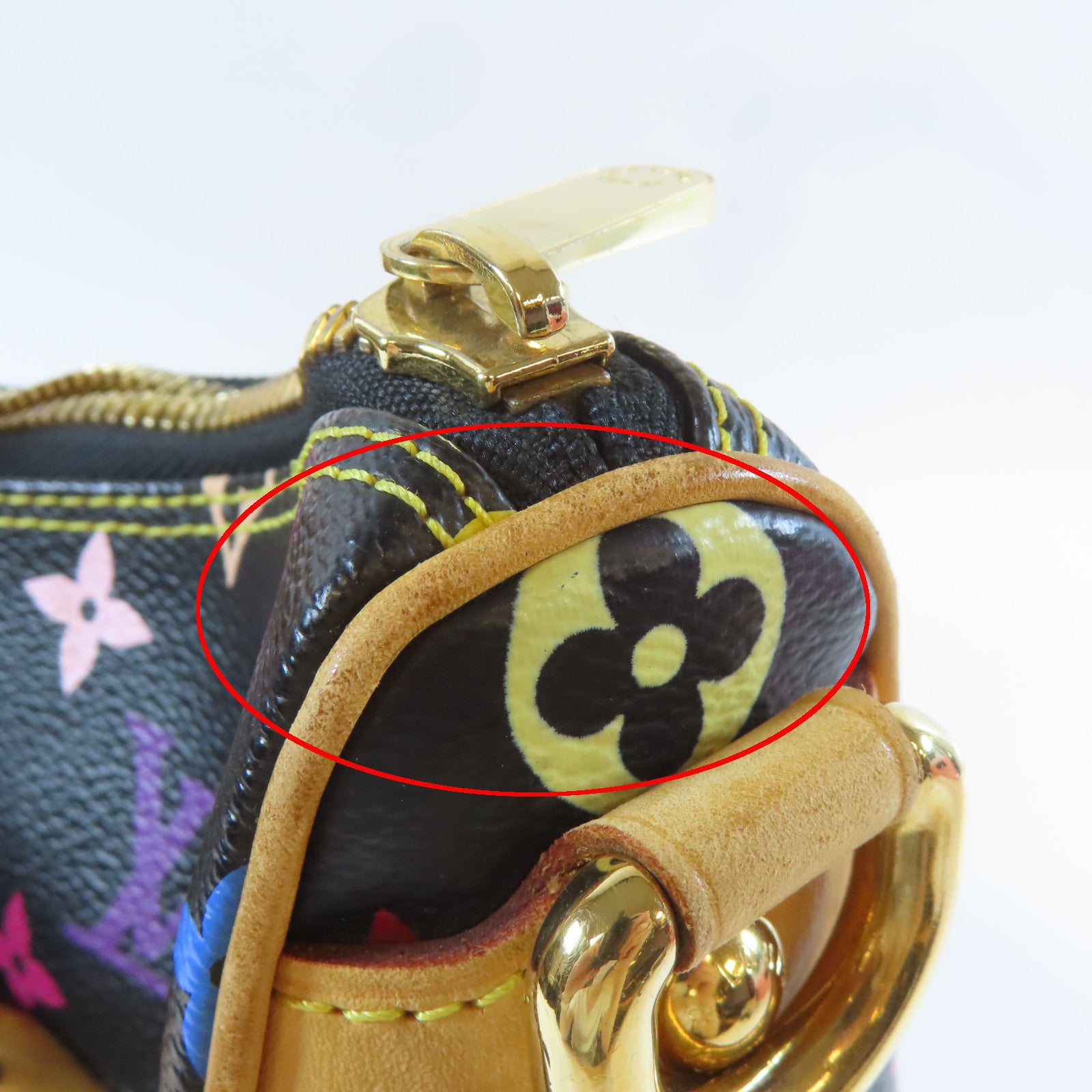 LOUIS VUITTON 【清倉大減價】Monogram Multicolore Rita金扣手挽袋黑色/彩色