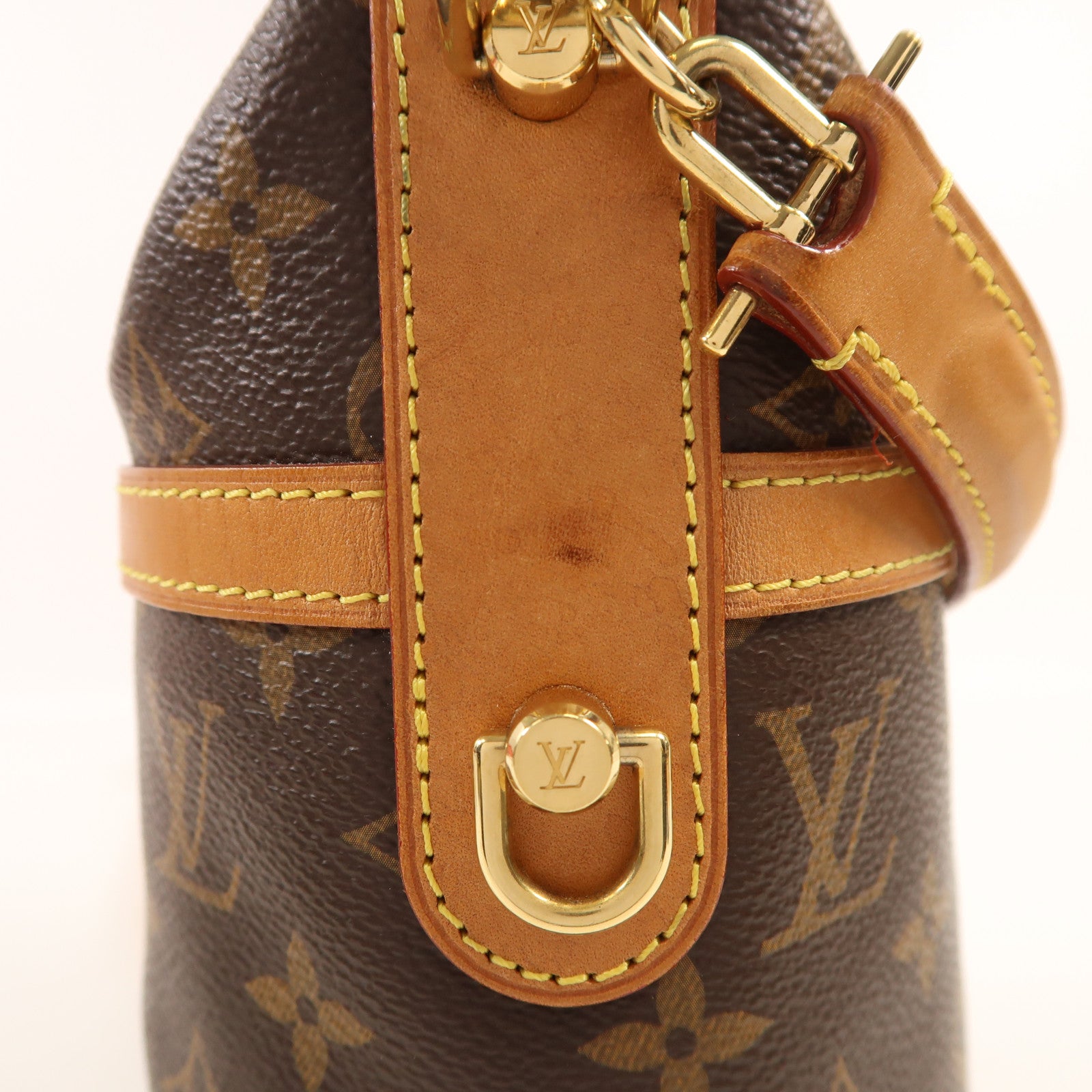 LOUIS VUITTON Monogram Duffle金扣手挽肩背兩用袋棕色