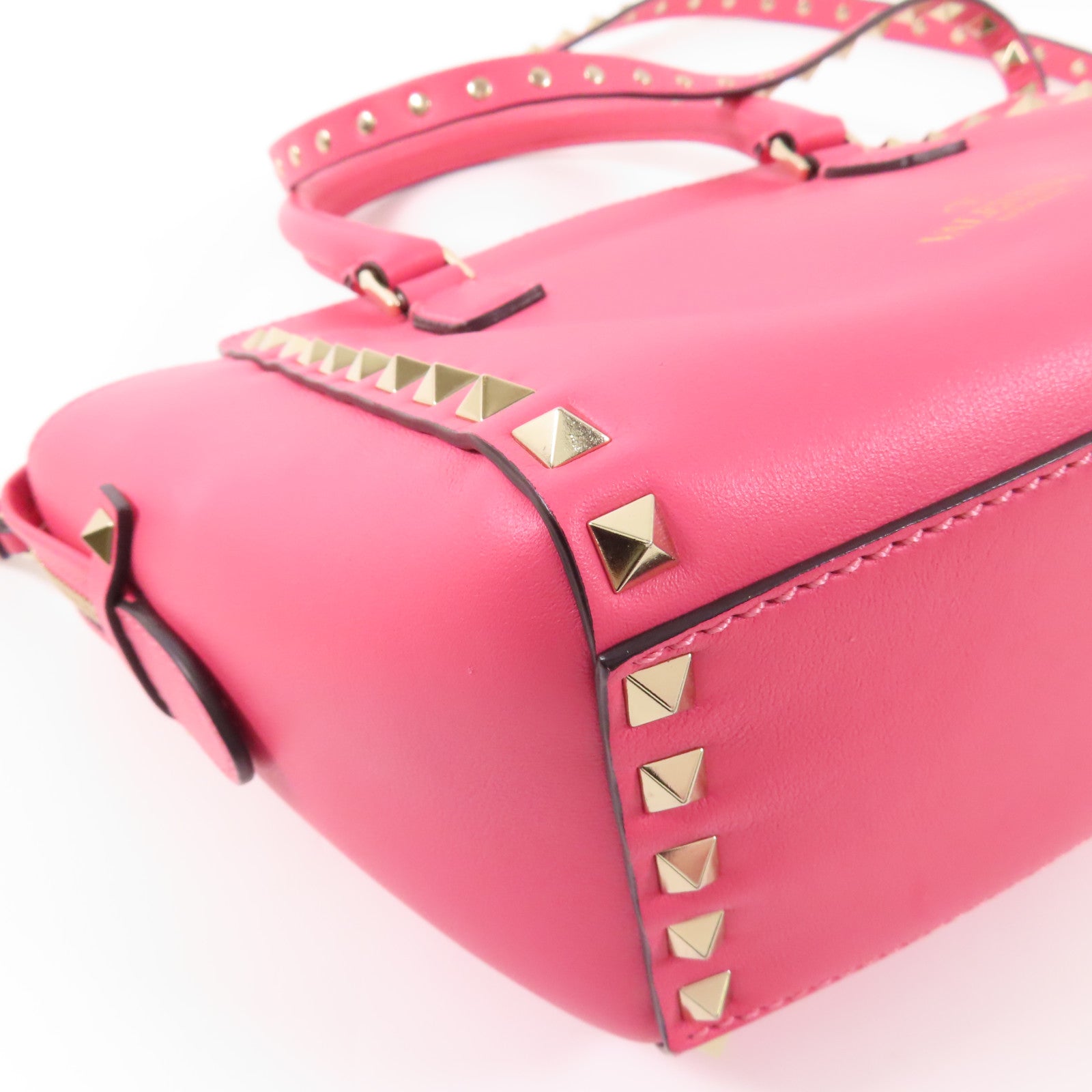 Valentino 牛皮皮革2 Way Shoulder金扣手挽肩背兩用袋