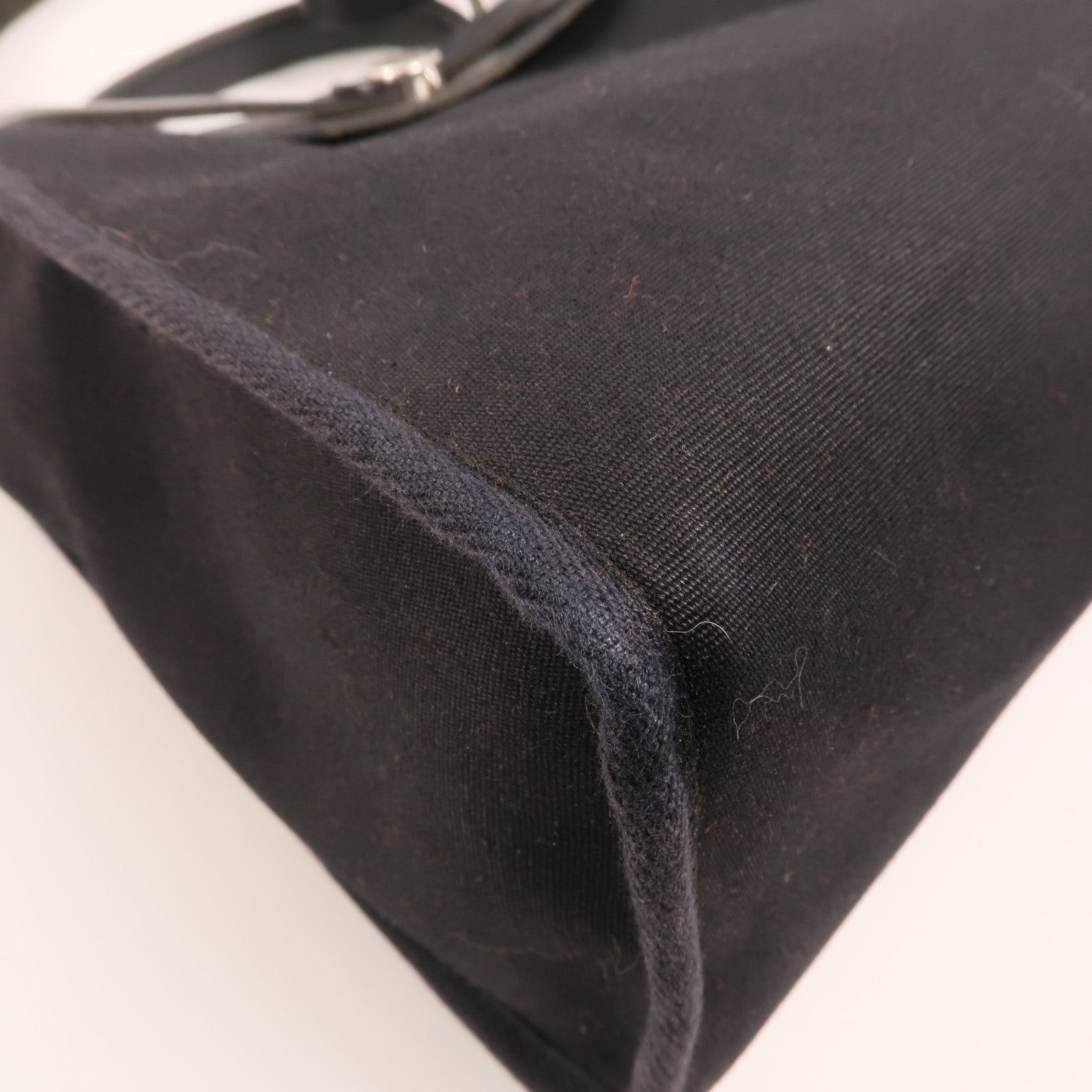 HERMES 帆布Herbag 31銀扣手挽肩背兩用袋Noir