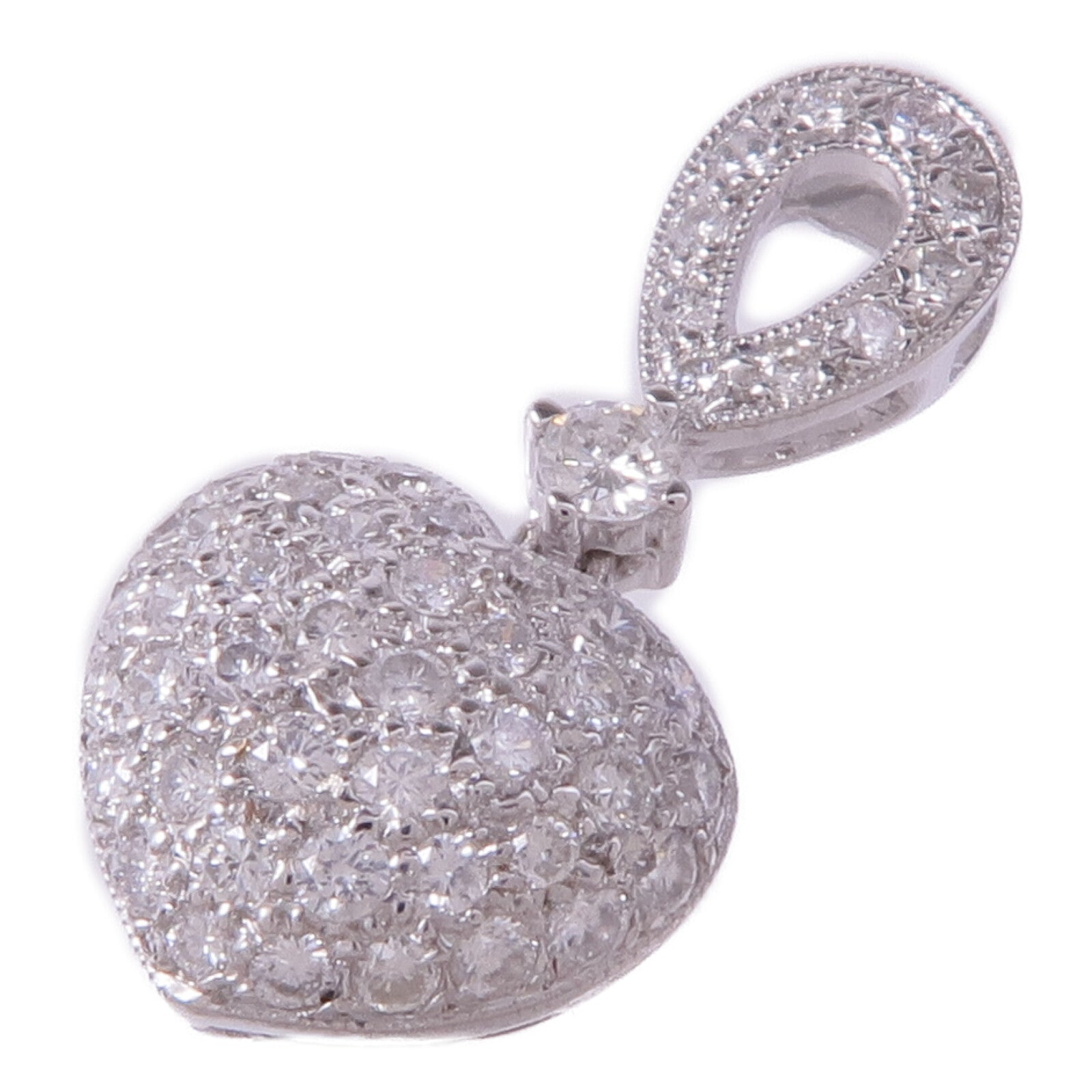 JEWELRY 18K白金Diamond Pendant Top鑽石吊墜