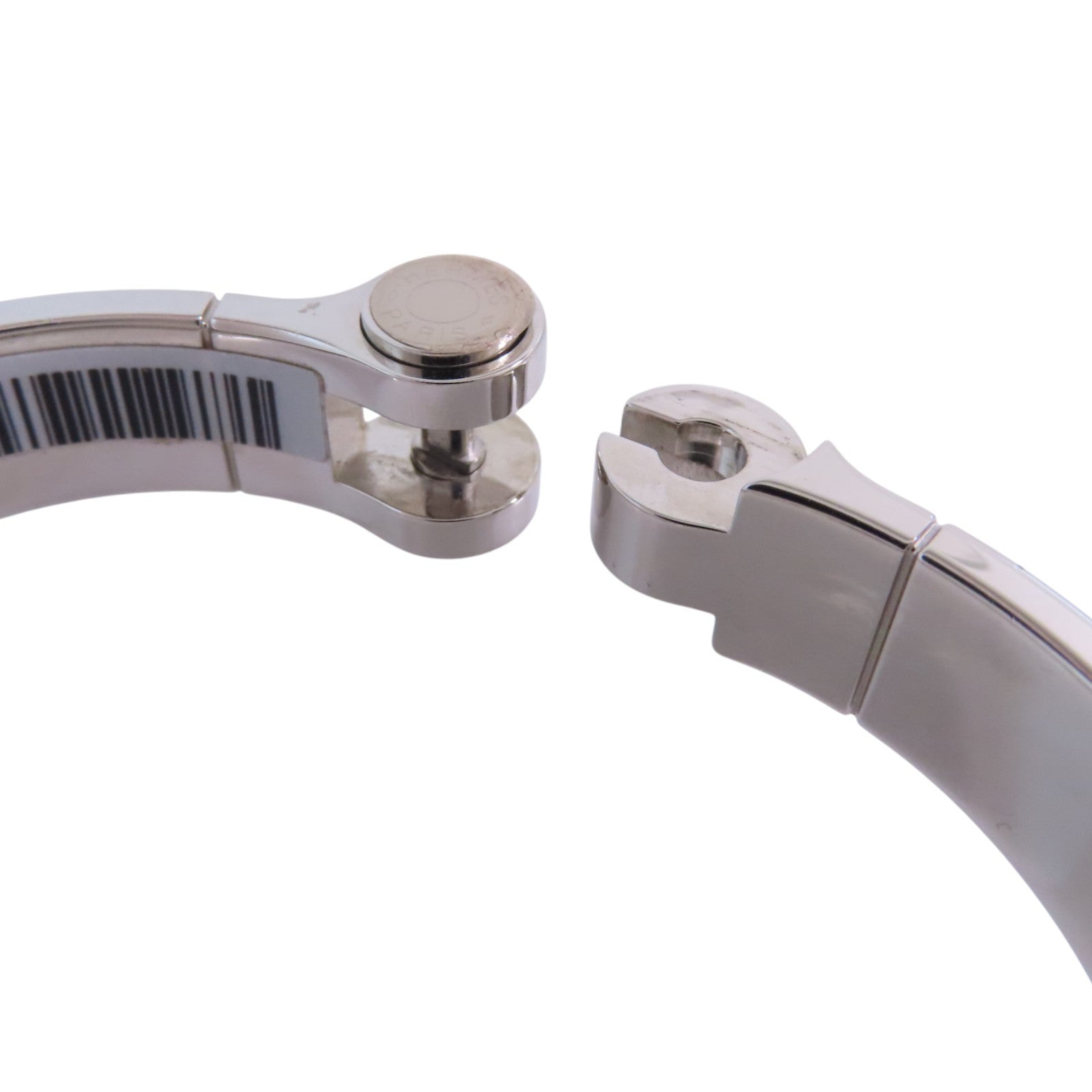 HERMES 金屬/琺瑯Enamel Chamiere Bracelet銀扣手鐲