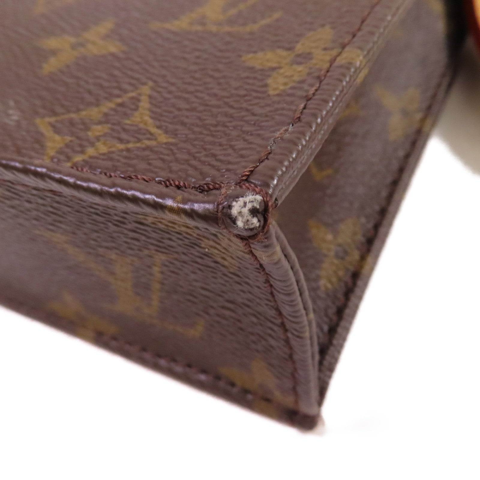 LOUIS VUITTON 【激減優惠】Monogram Petit Sac Plat 2Way Shoulder Bag金扣手挽肩背兩用袋啡色
