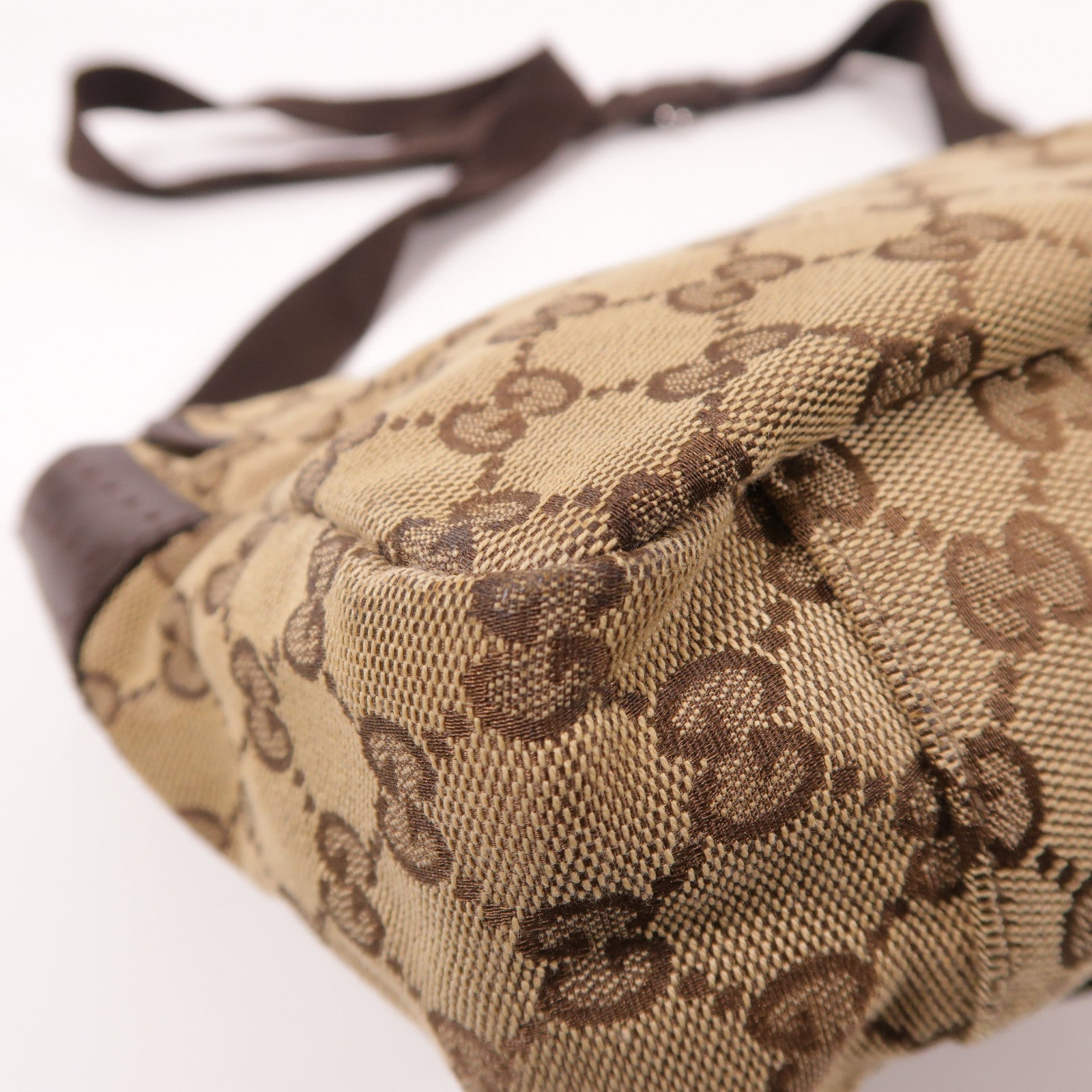 GUCCI 帆布Shoulder Bag銀扣肩背袋
