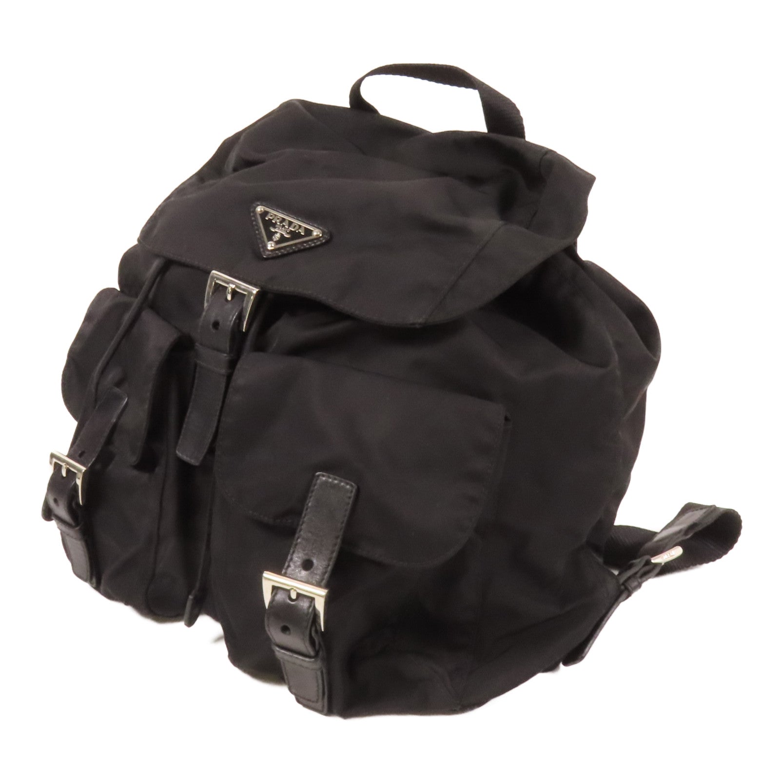 PRADA 尼龍Backpack銀扣背包