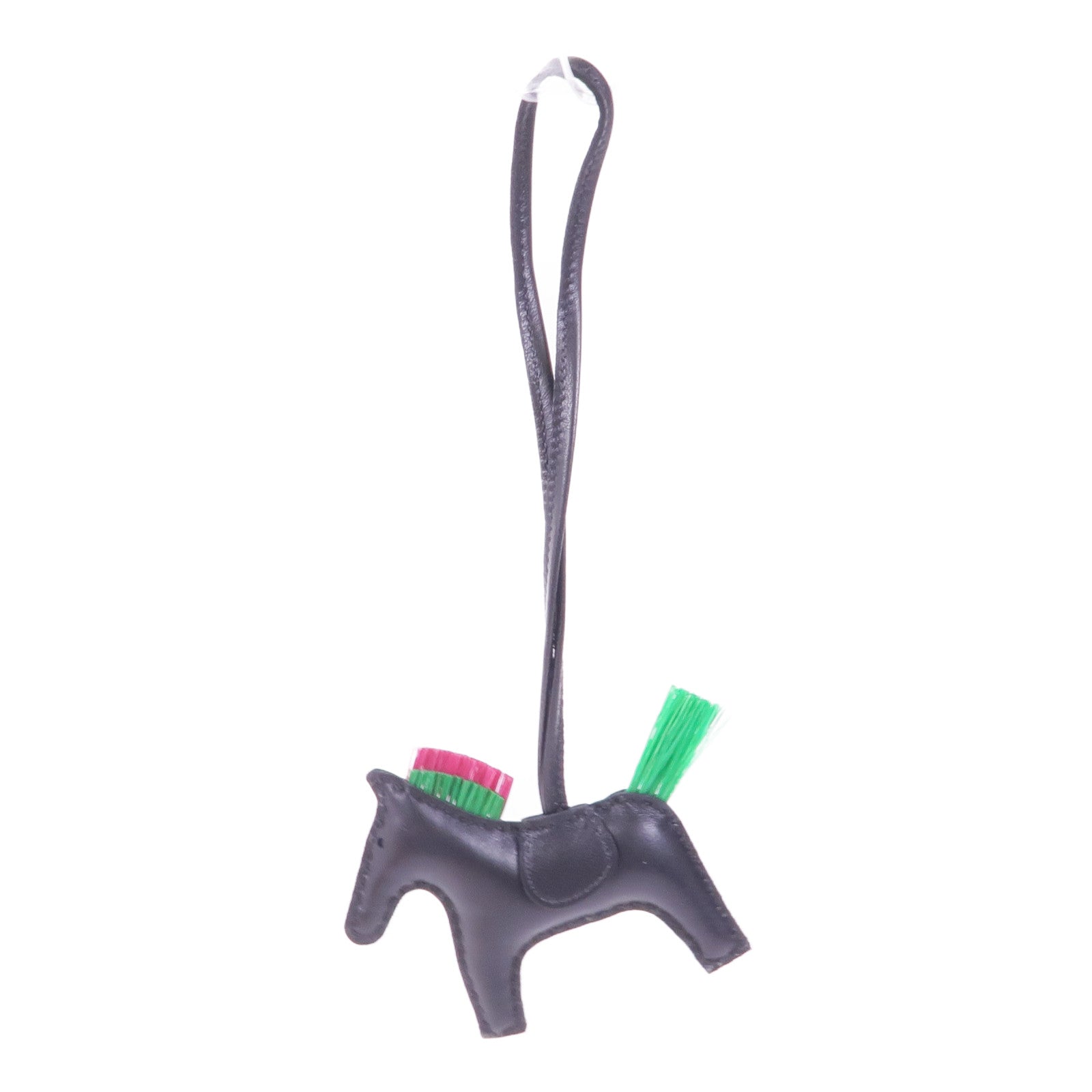 HERMES Milo皮革Rodeo PM掛飾Noir