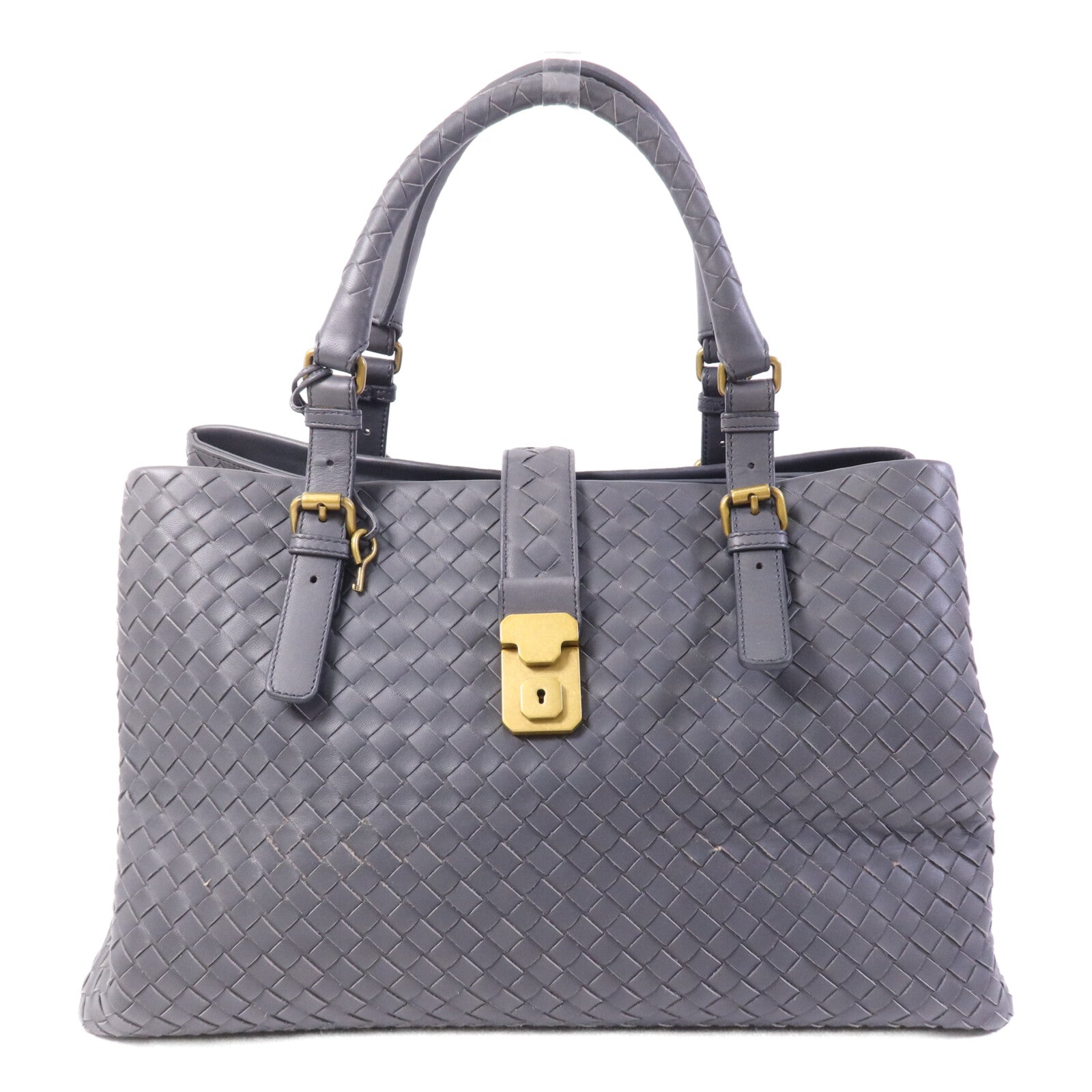 BOTTEGA VENETA 羊皮皮革Roma Medium金扣手挽袋