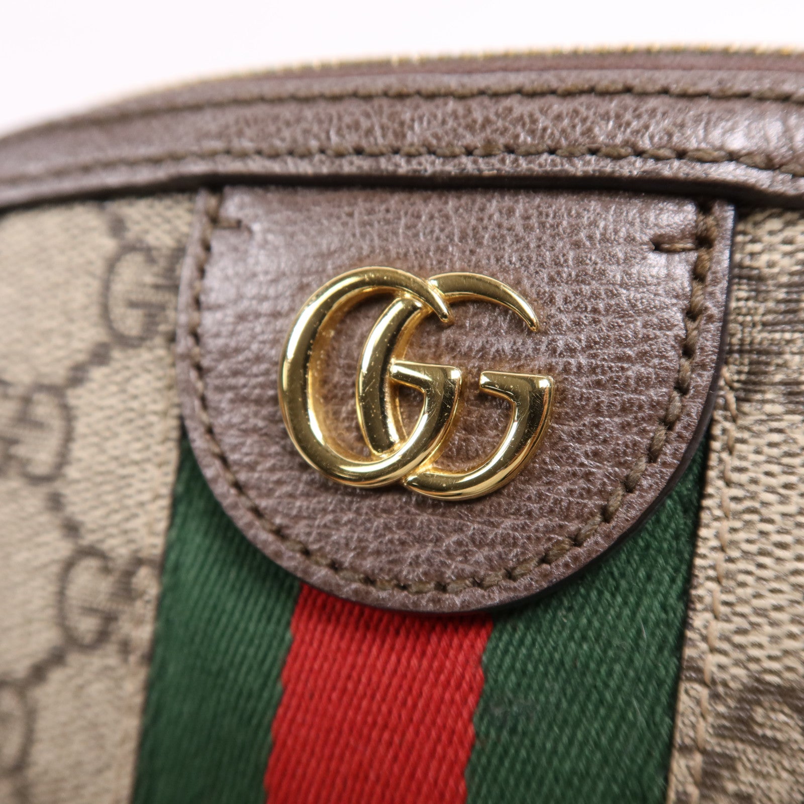 GUCCI 塗層帆布GG Ophidia金扣肩背袋
