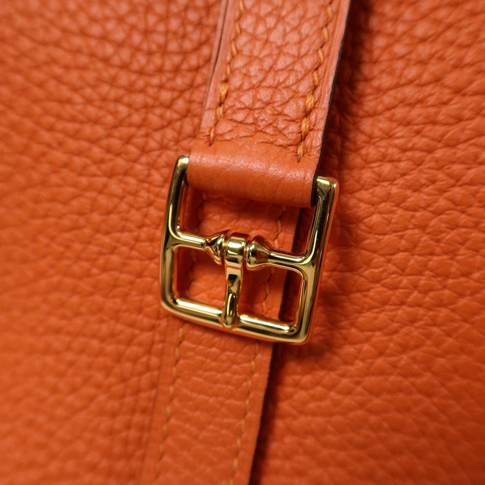 HERMES Clemence皮革Halzan 25手挽肩背兩用袋Feu