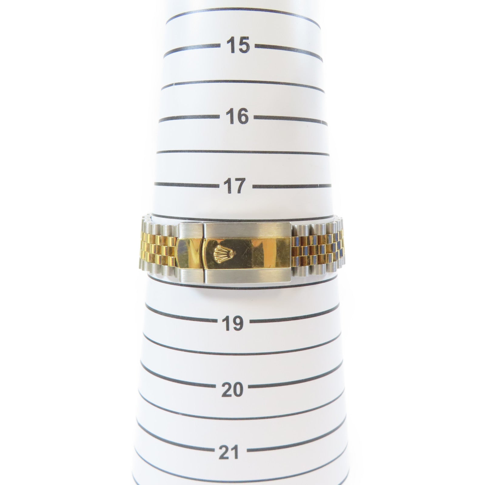 ROLEX Datejust18K黃金/不鏽鋼手錶自動機芯銀色#18cm