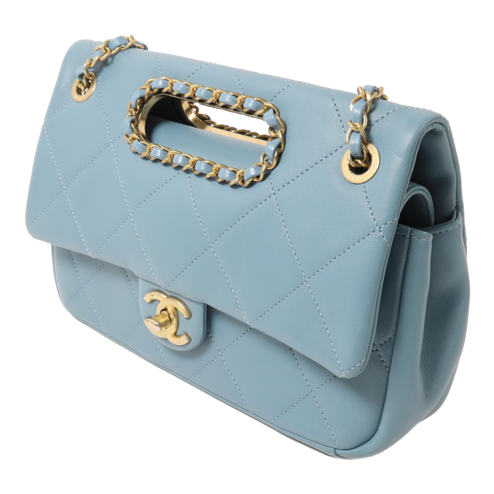 CHANEL 牛皮皮革Shoulder Bag鏈帶手挽肩背兩用袋