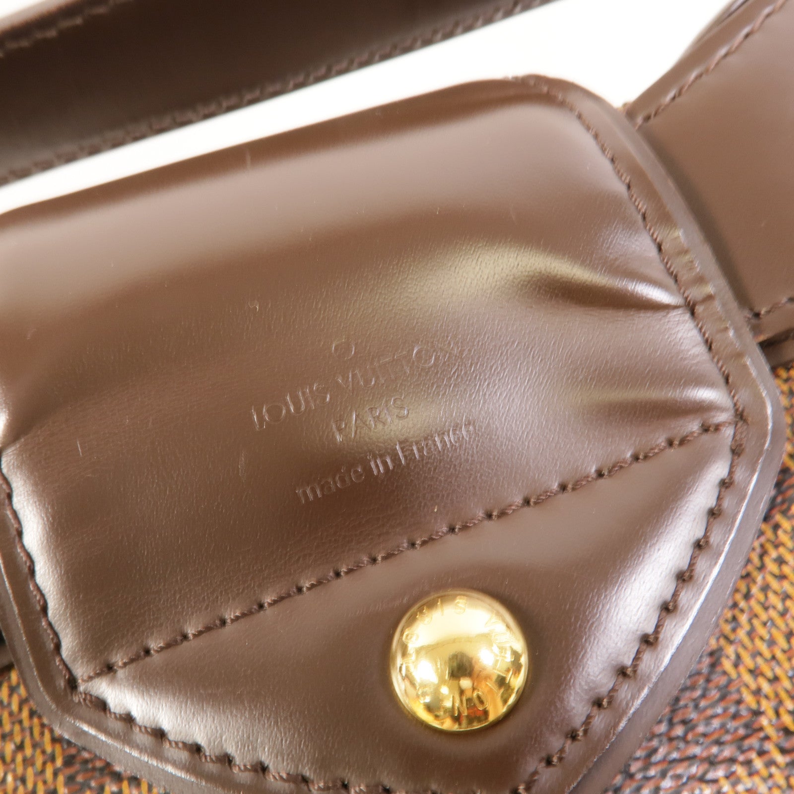 LOUIS VUITTON Damier Sistina MM金扣肩背袋