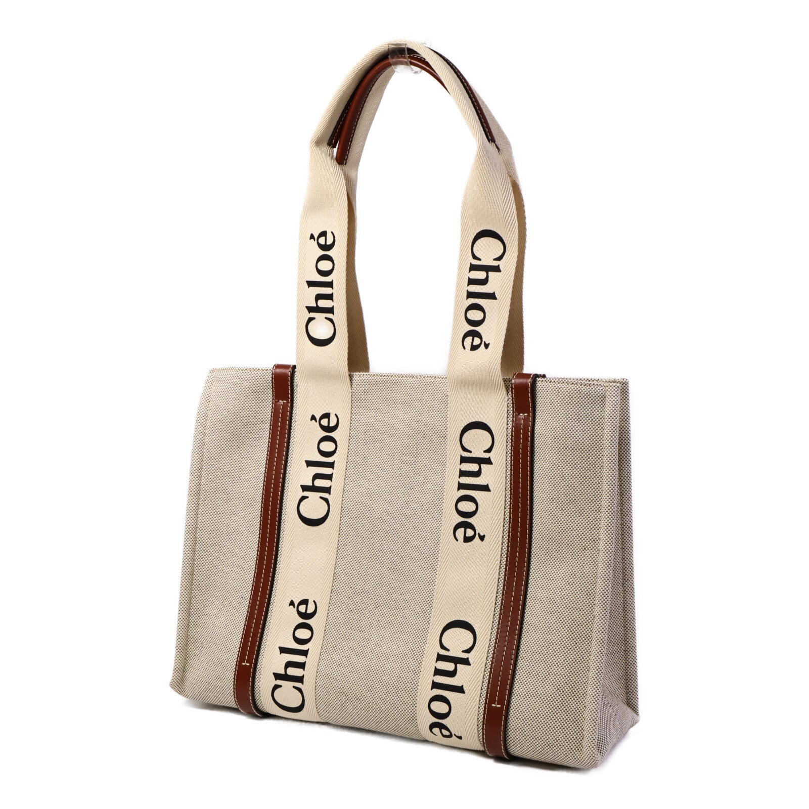 Chloe 帆布Woody Tote Medium手挽袋