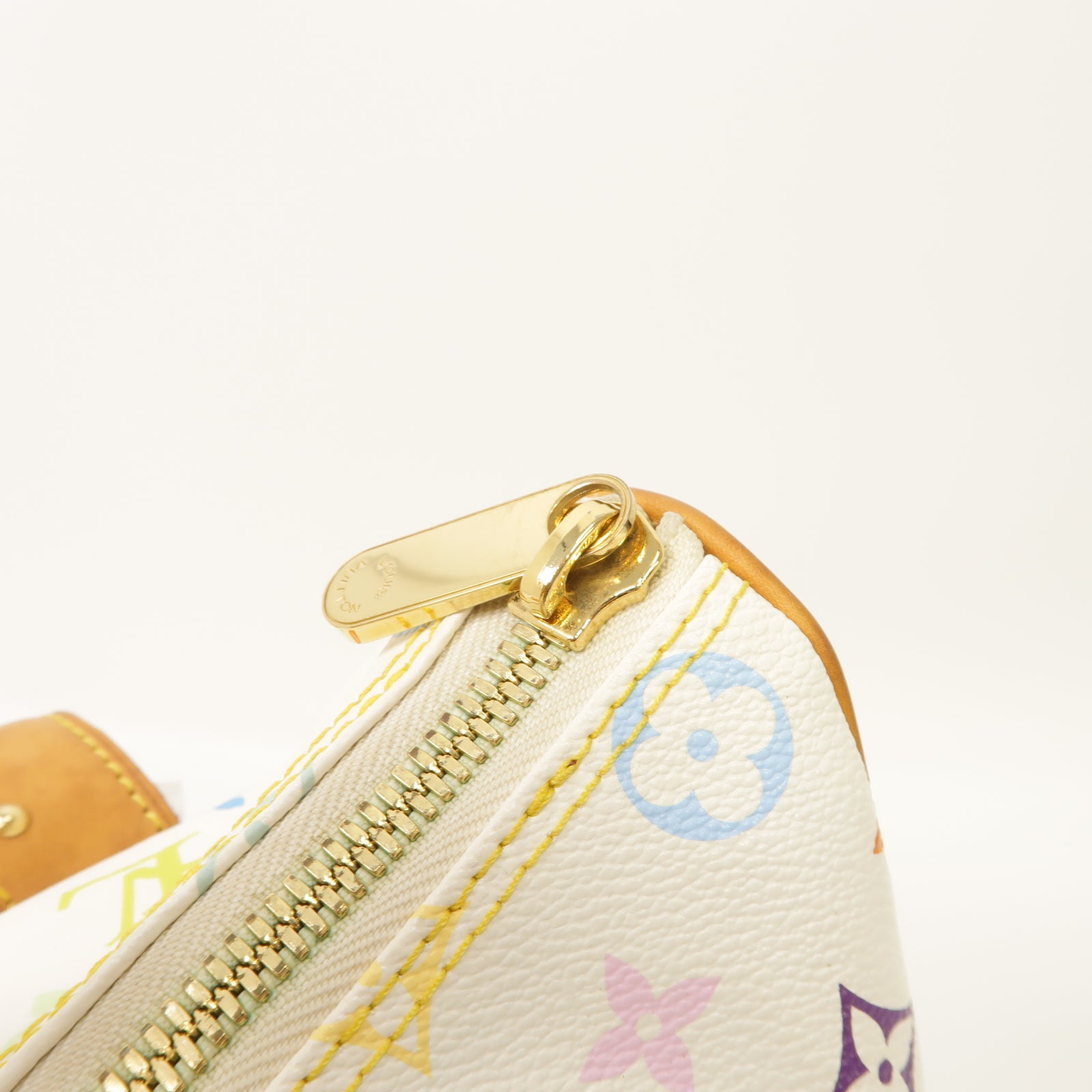 LOUIS VUITTON Monogram Multicolore Rita金扣手挽肩背兩用袋白色