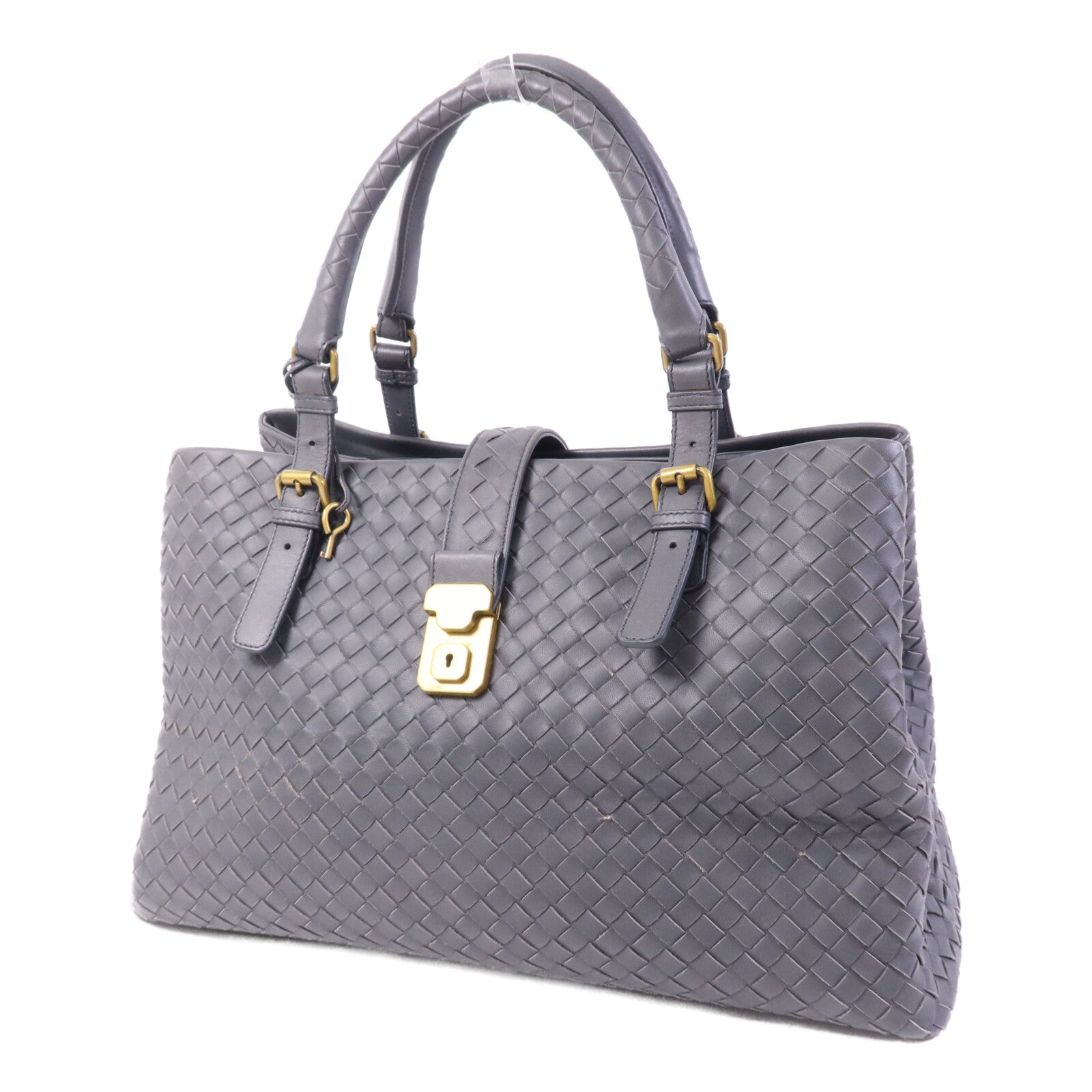 BOTTEGA VENETA 羊皮皮革Roma Medium金扣手挽袋