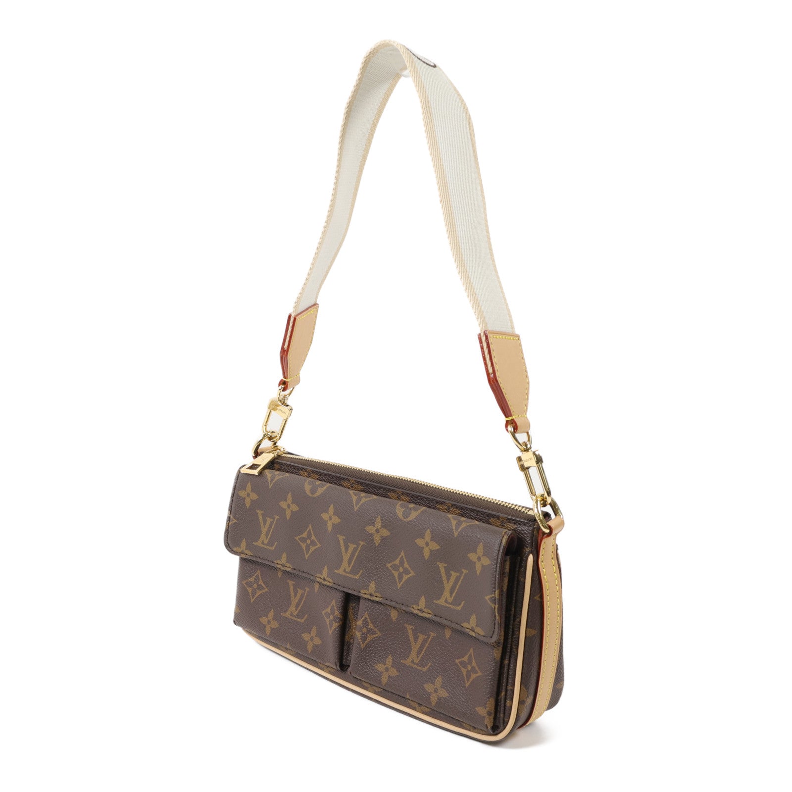 LOUIS VUITTON Monogram Vivacite金扣手挽肩背兩用袋