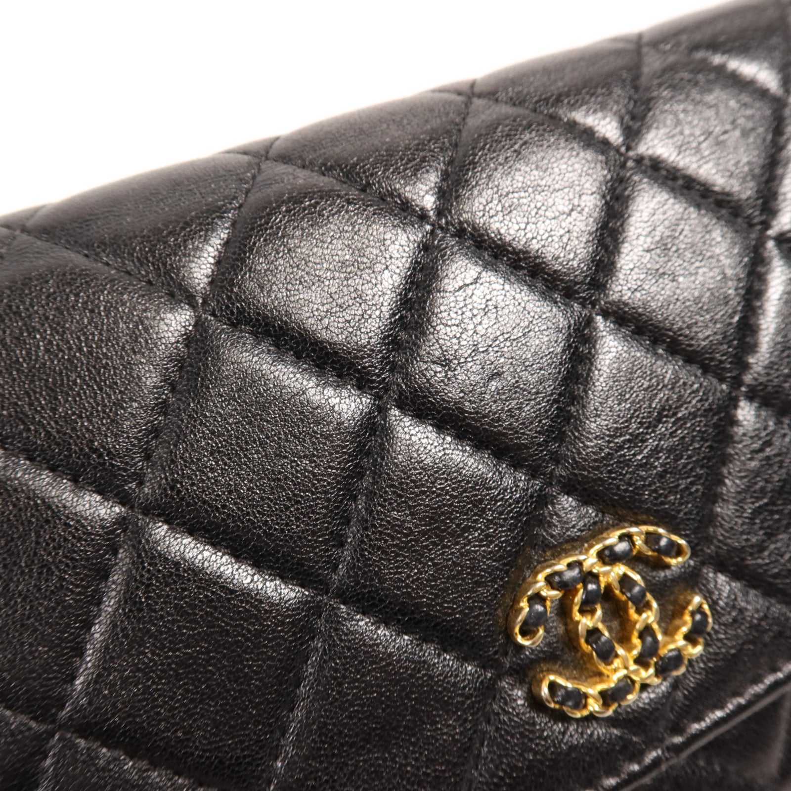 CHANEL 牛皮皮革WOC Wallet On Chain金扣鏈帶肩背袋