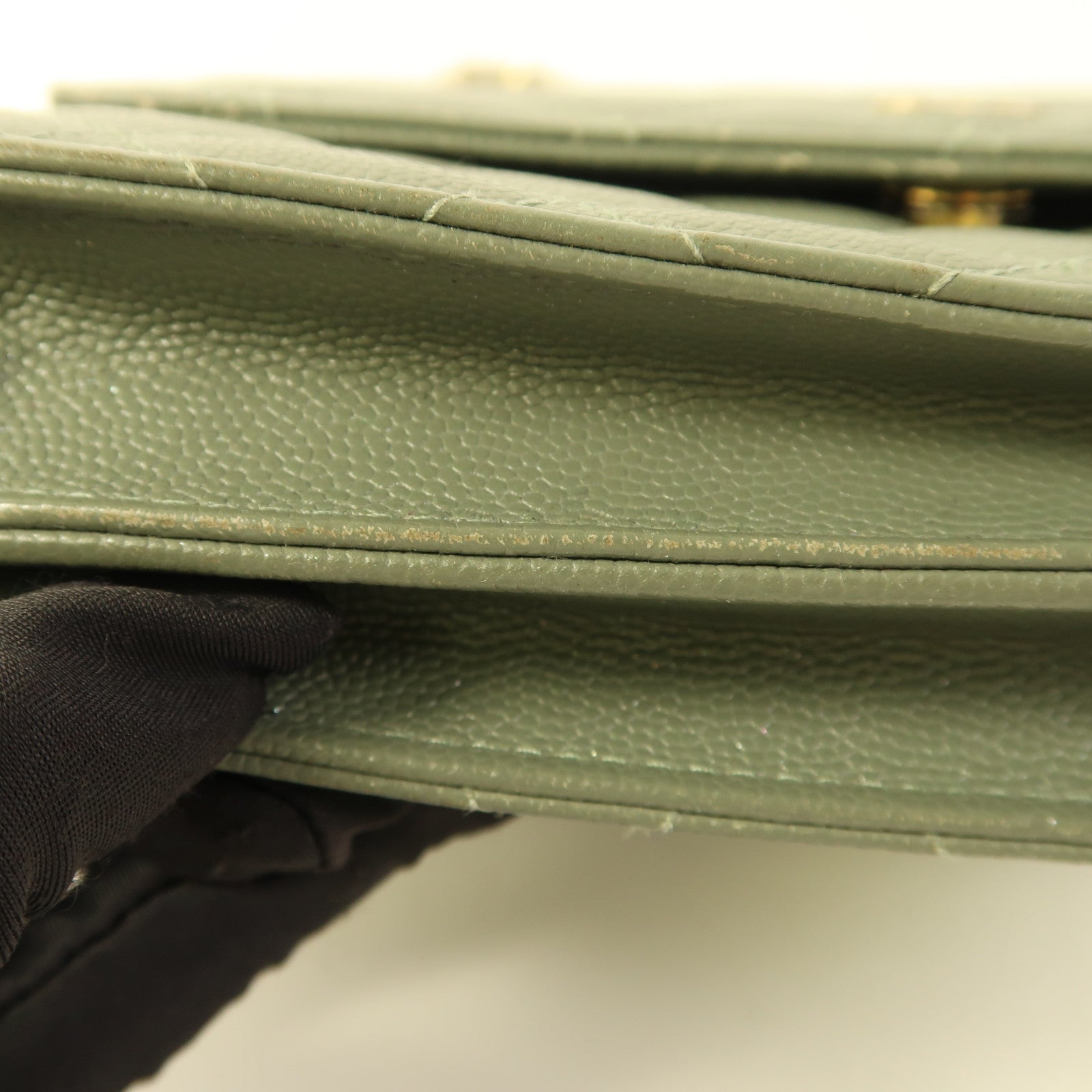 CHANEL 牛皮皮革Classic Square WOC金扣鏈帶肩背袋