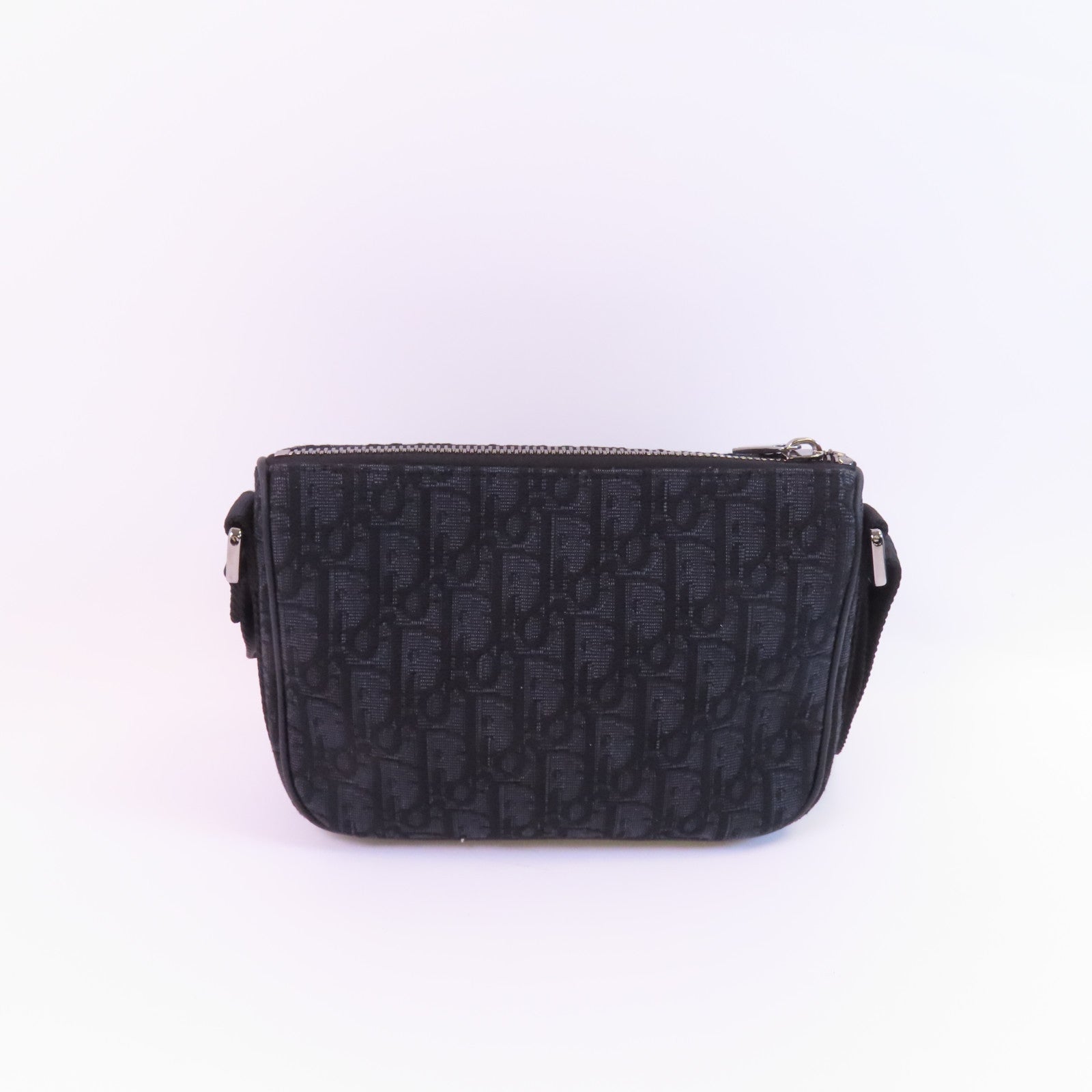 Dior Oblique帆布Mini Dior 8 Bag With Strap銀扣肩背袋