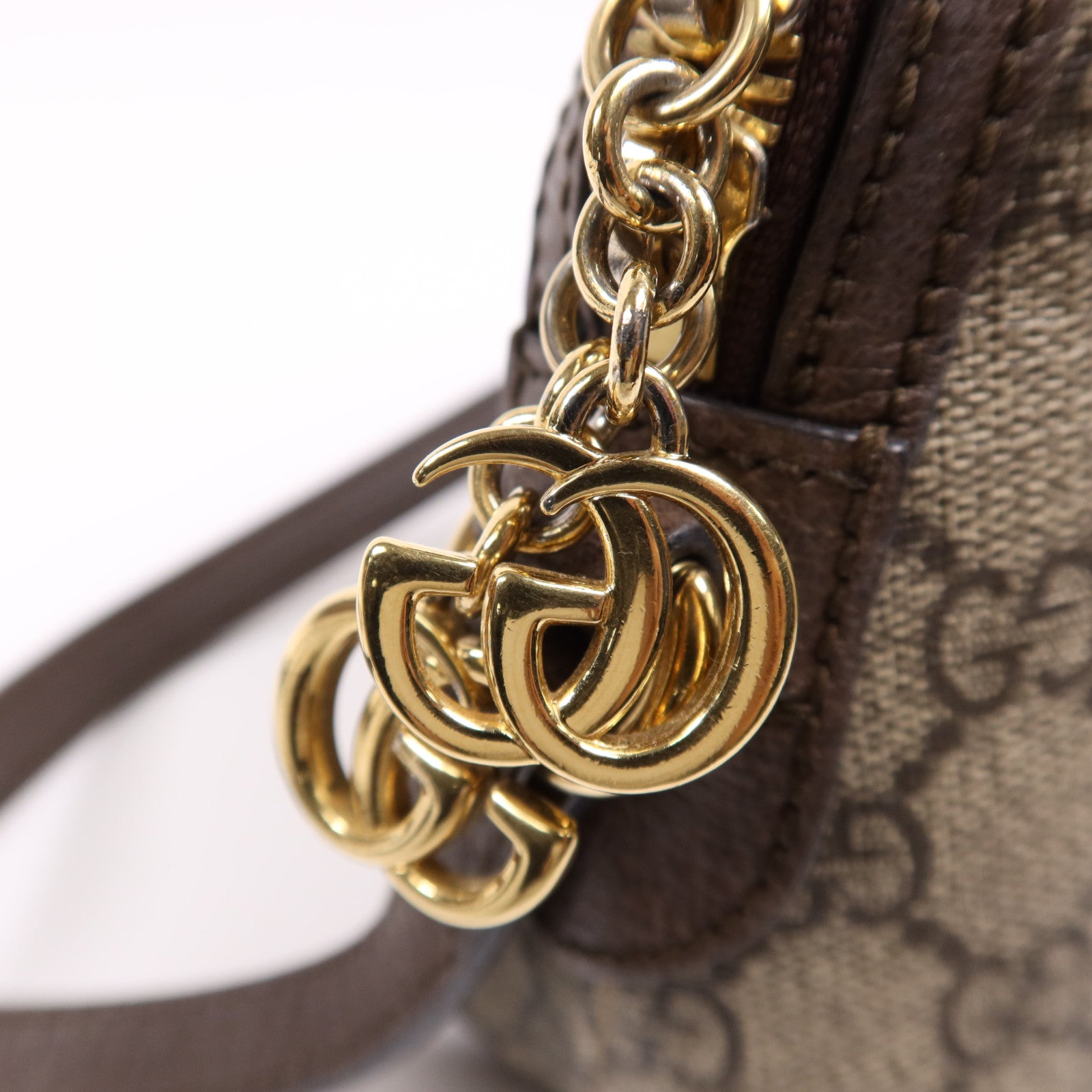 GUCCI 塗層帆布GG Ophidia金扣肩背袋