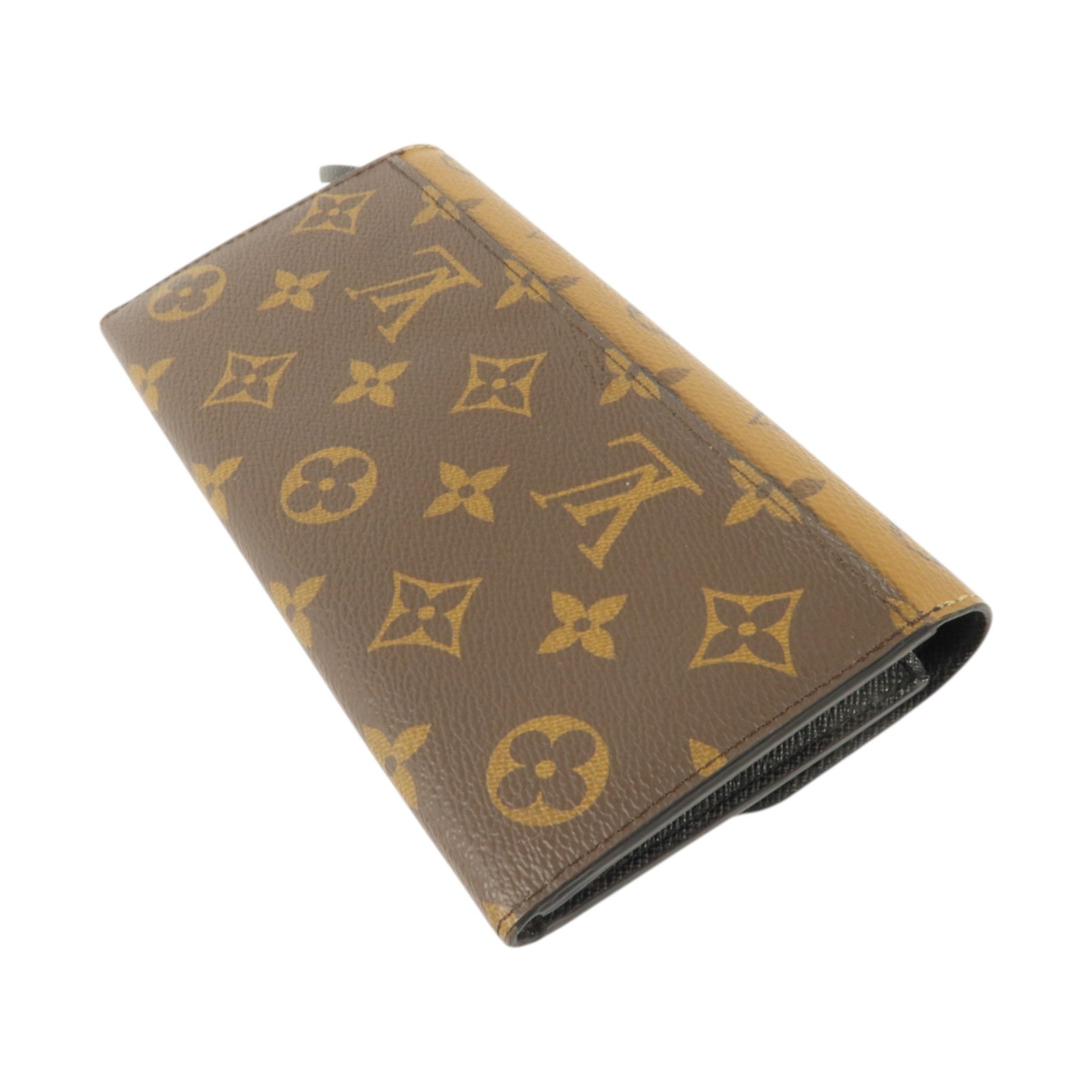 LOUIS VUITTON Monogram Reverse Emilie Wallet金扣長錢包