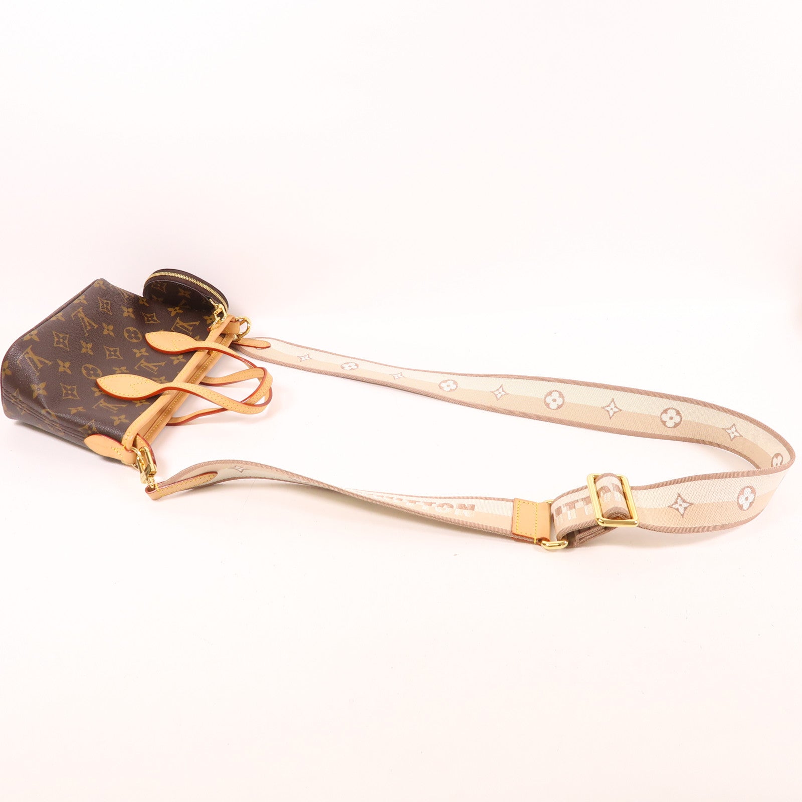 LOUIS VUITTON Monogram Neverfull BB金扣手挽肩背兩用袋